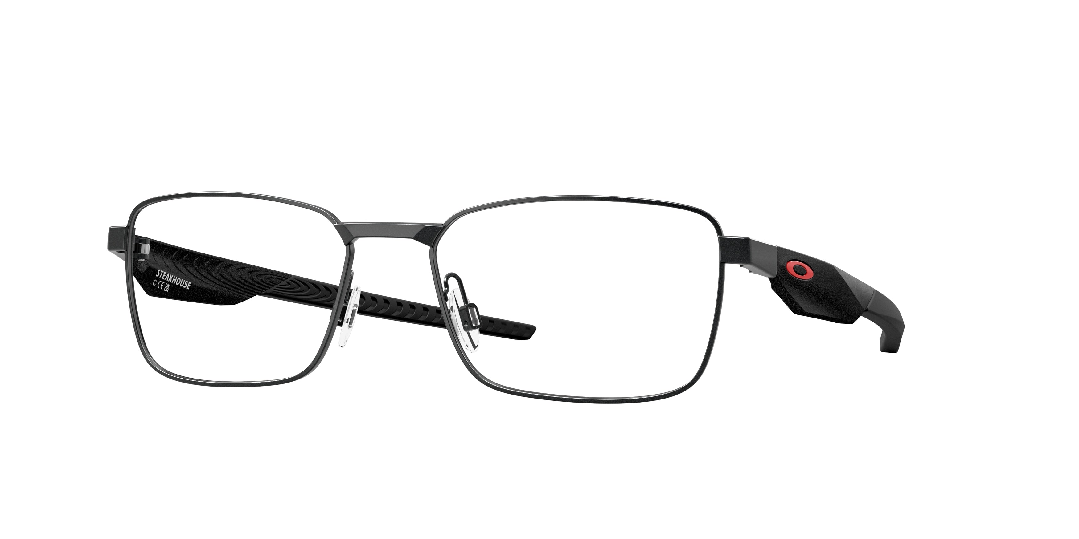 Oakley Unisex Oakley OX3140 STEAKHOUSE 314002 Montature da vista Metallo Grigio Trasparente Squadrata Normale