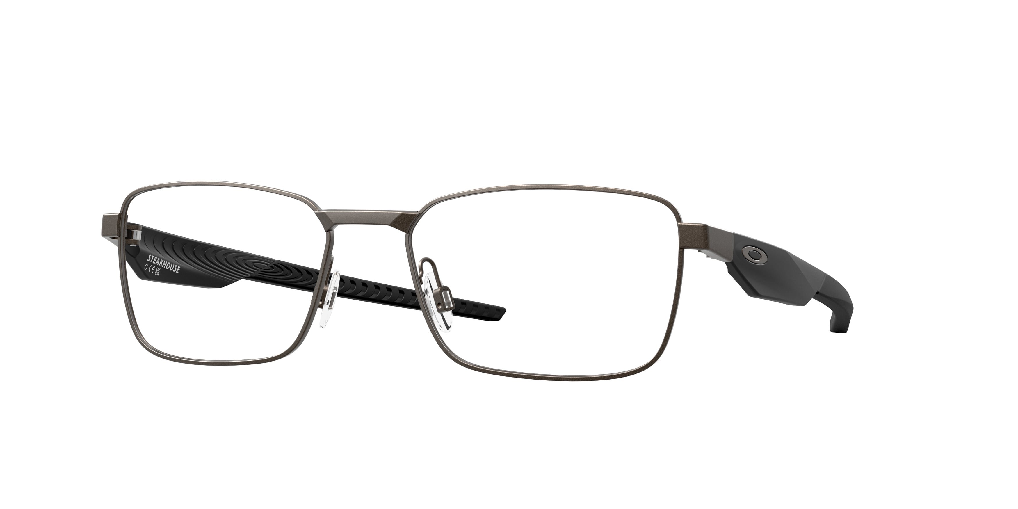 Oakley Unisex Oakley OX3140 STEAKHOUSE 314003 Montature da vista Metallo Grigio Trasparente Squadrata Normale