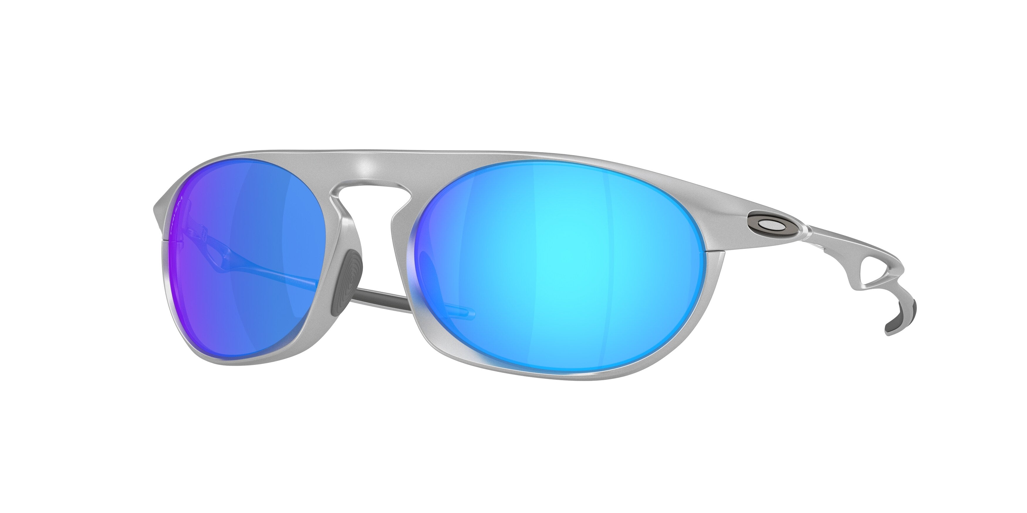 Oakley Uomo Oakley OO4065 NEO JACKET 406502 Occhiali da sole Alluminio Argento Blu Rotonda Normale