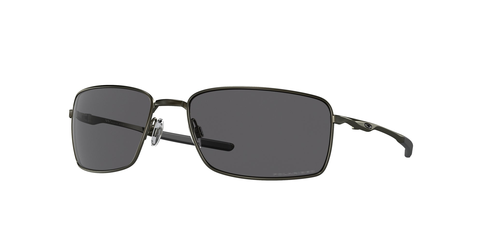 Oakley Uomo Oakley OO4075 SQUARE WIRE 407504 Occhiali da sole Metallo Nero Grigio Squadrata Polarizzata Prizm