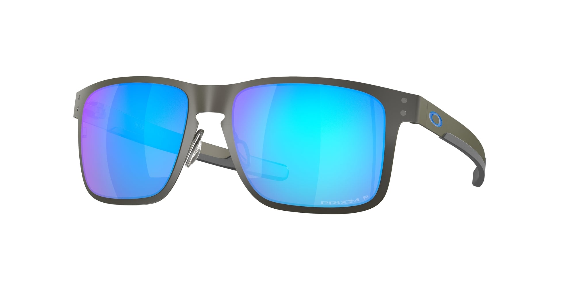 Oakley Uomo Oakley OO4123 HOLBROOK METAL 412307 Occhiali da sole Metallo Grigio Blu Squadrata Polarizzata Prizm