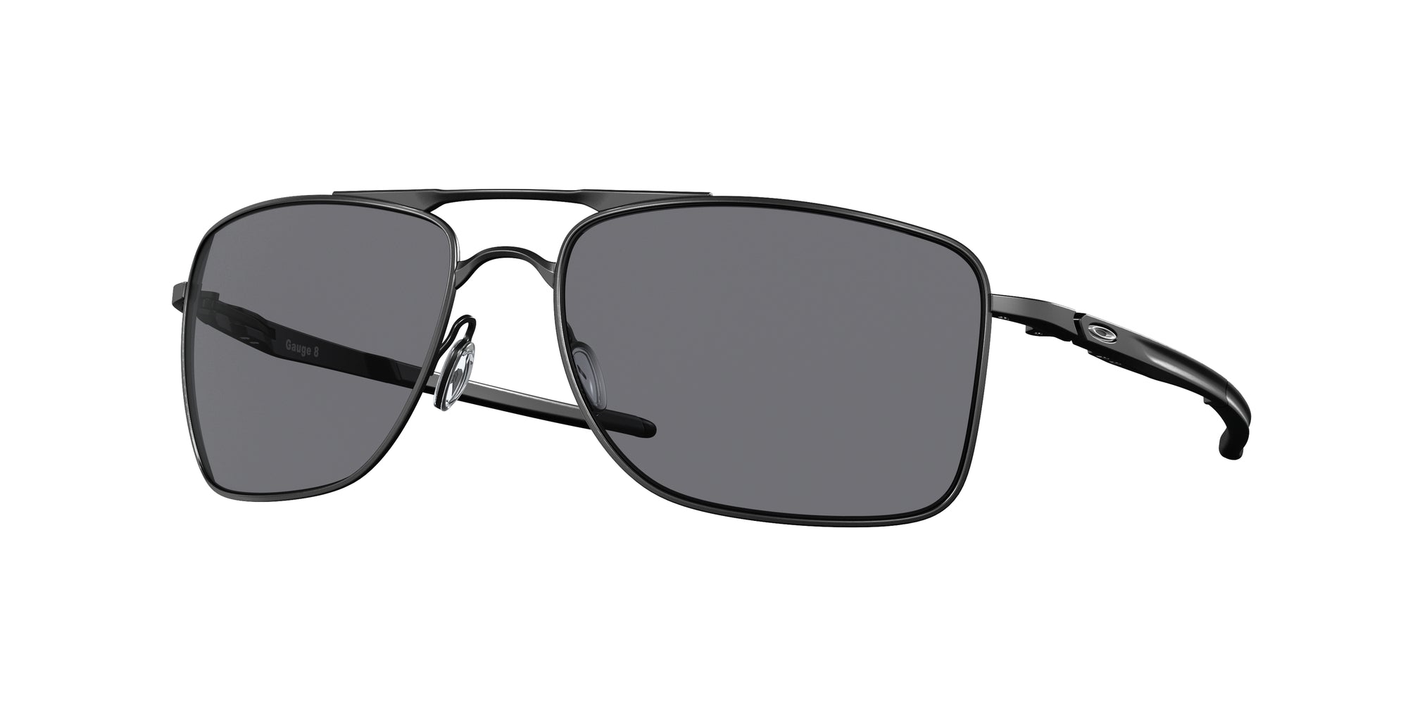 Oakley Uomo Oakley OO4124 GAUGE 8 412401 Occhiali da sole Metallo Nero Grigio Squadrata Normale Prizm