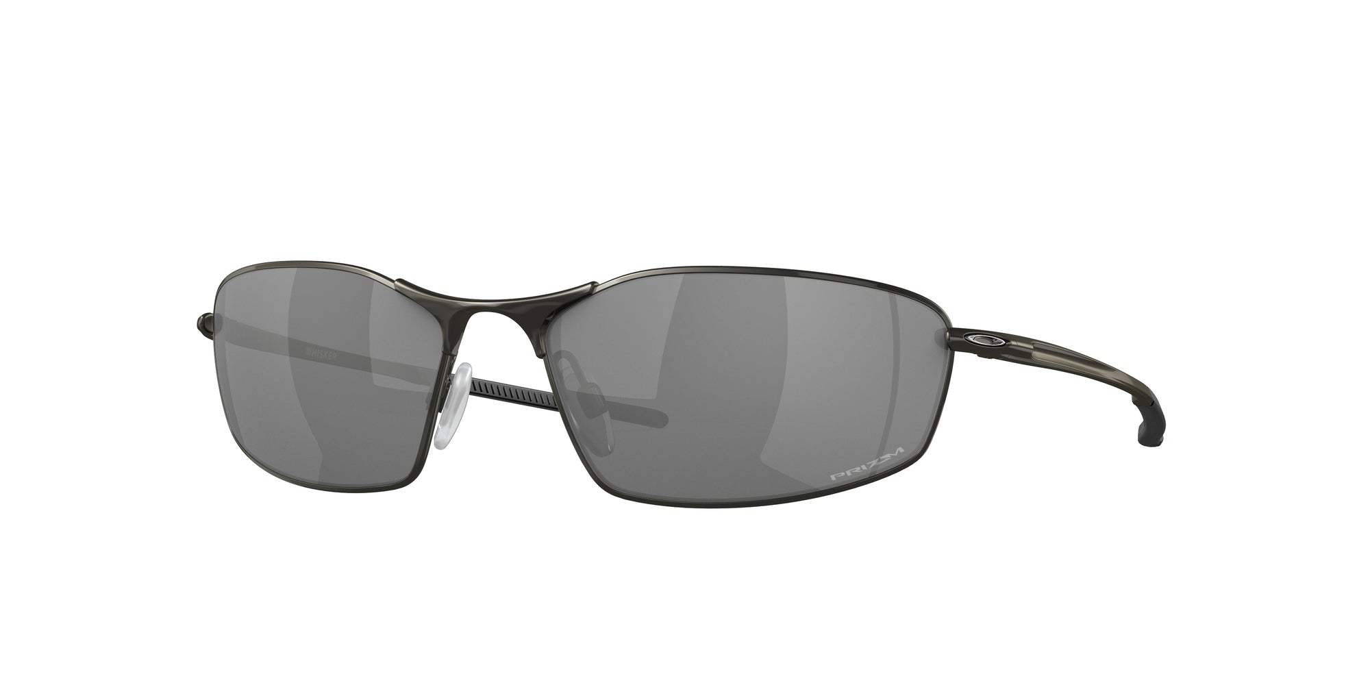 Oakley Uomo Oakley OO4141 WHISKER 414101 Occhiali da sole Metallo Nero Grigio Rotonda Normale Prizm