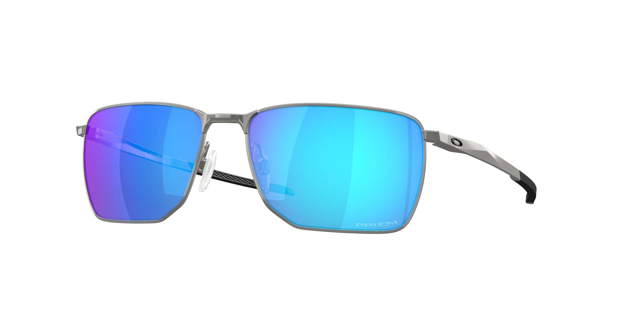Oakley Uomo Oakley OO4142 EJECTOR 414204 Occhiali da sole Metallo Argento Blu Squadrata Normale Prizm