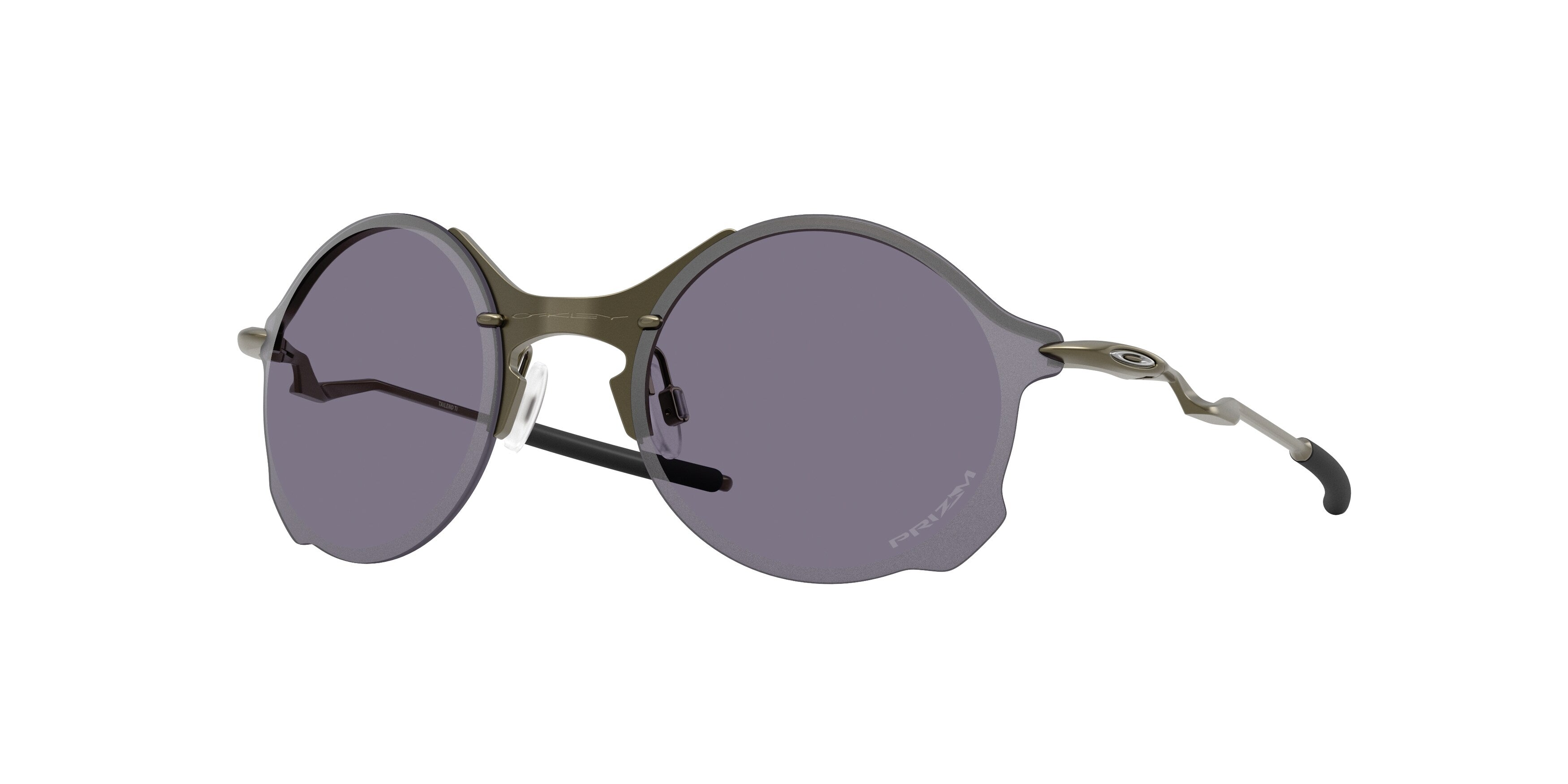Oakley Uomo Oakley OO6026 TAILEND TI 602601 Occhiali da sole Titanio Marrone Grigio Rotonda Normale
