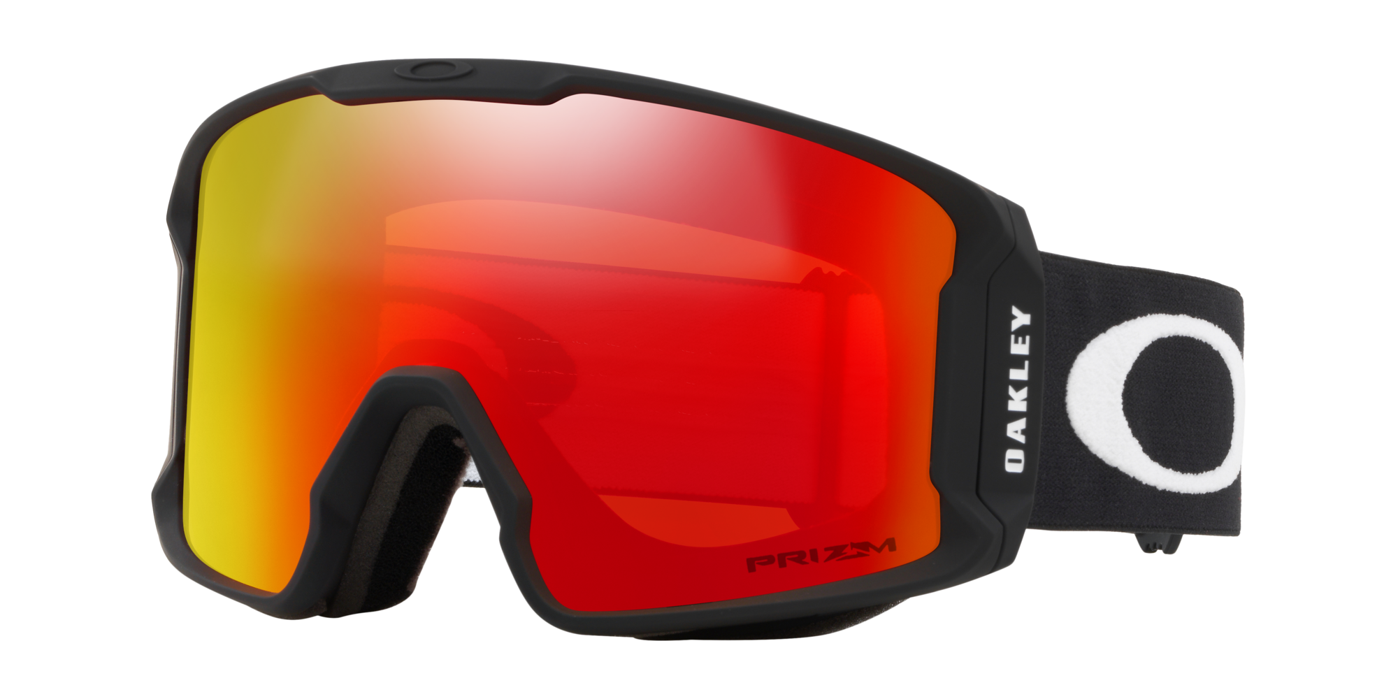 Oakley Uomo Oakley OO7070 LINE MINER L 707002 Maschere da sci O_Matter Nero Arancione Maschera Normale Prizm