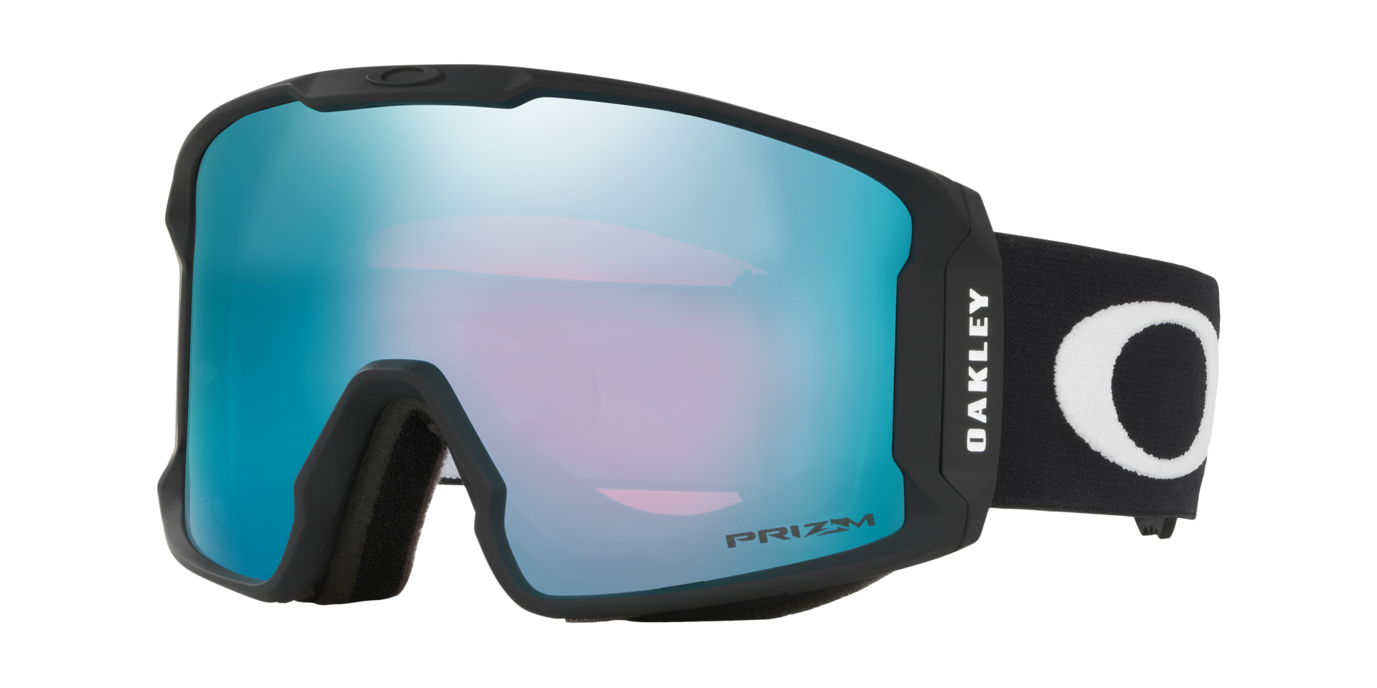 Oakley Uomo Oakley OO7070 LINE MINER L 707004 Maschere da sci O_Matter Nero Blu Maschera Normale Prizm