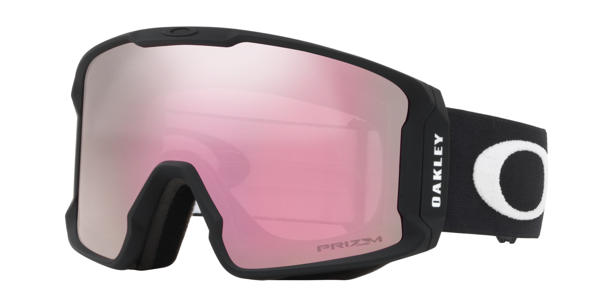 Oakley Uomo Oakley OO7070 LINE MINER L 707006 Maschere da sci O_Matter Nero Rosa Maschera Normale Prizm