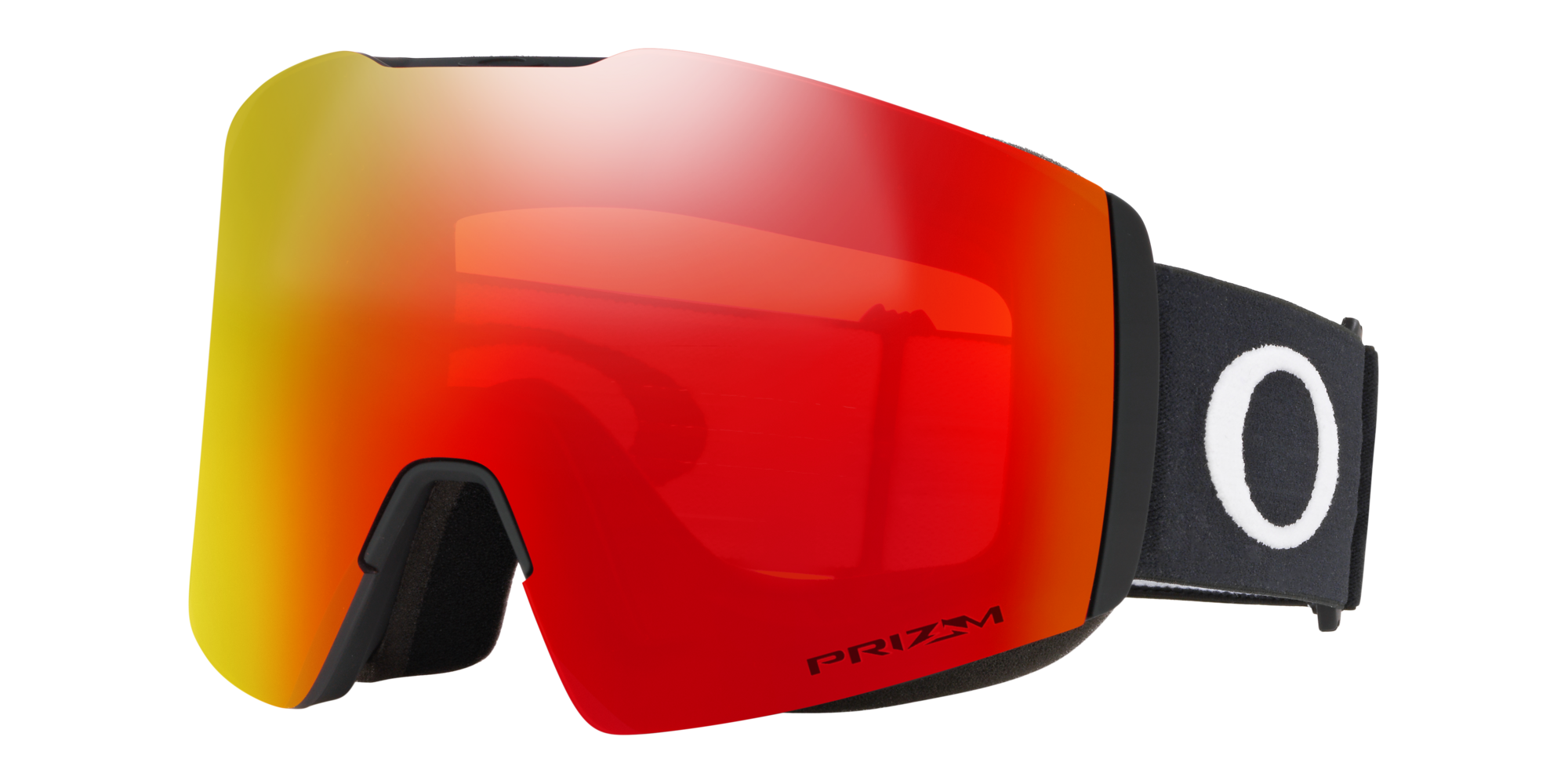 Oakley Uomo Oakley OO7099 FALL LINE L 709902 Maschere da sci O_Matter Nero Arancione Maschera Normale Prizm
