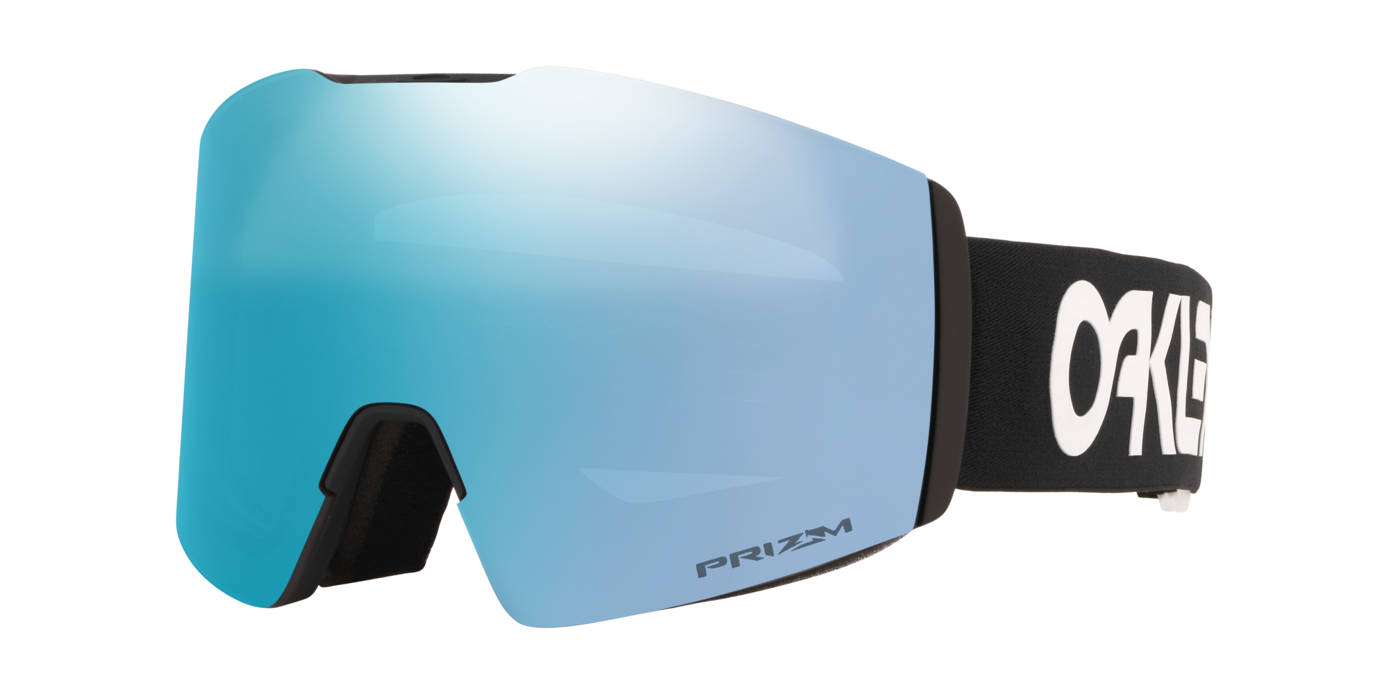 Oakley Uomo Oakley OO7099 FALL LINE L 709927 Maschere da sci O_Matter Nero Blu Maschera Normale Prizm