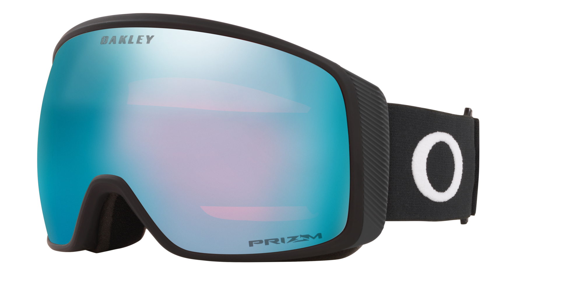Oakley Uomo Oakley OO7104 FLIGHT TRACKER L 710406 Maschere da sci O_Matter Nero Blu Maschera Normale Prizm