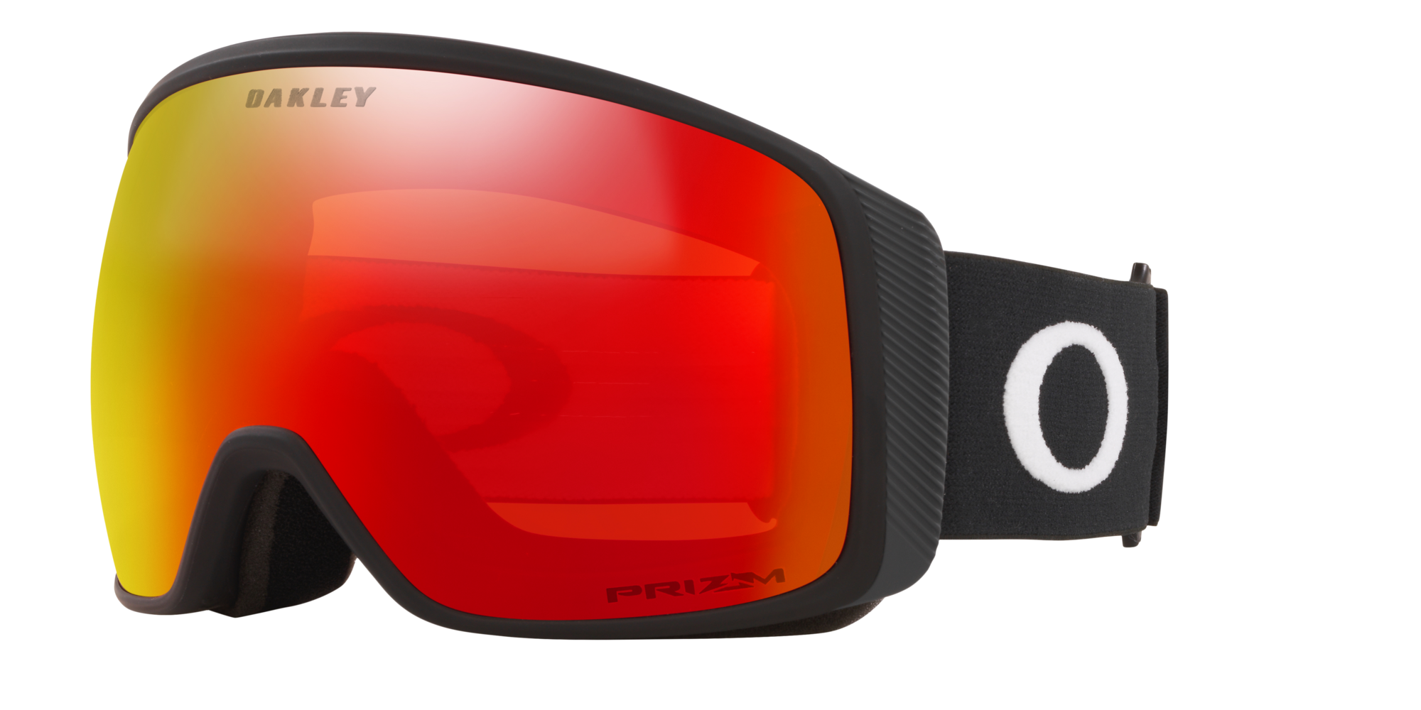 Oakley Uomo Oakley OO7104 FLIGHT TRACKER L 710407 Maschere da sci O_Matter Nero Arancione Maschera Normale Prizm