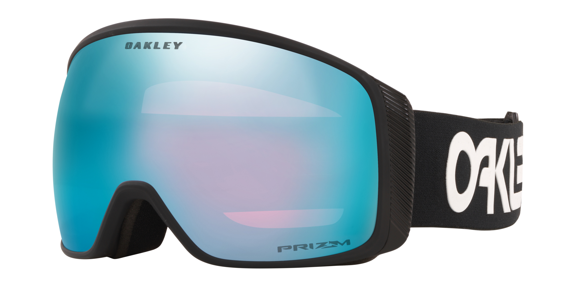 Oakley Uomo Oakley OO7104 FLIGHT TRACKER L 710408 Maschere da sci O_Matter Nero Blu Maschera Normale Prizm
