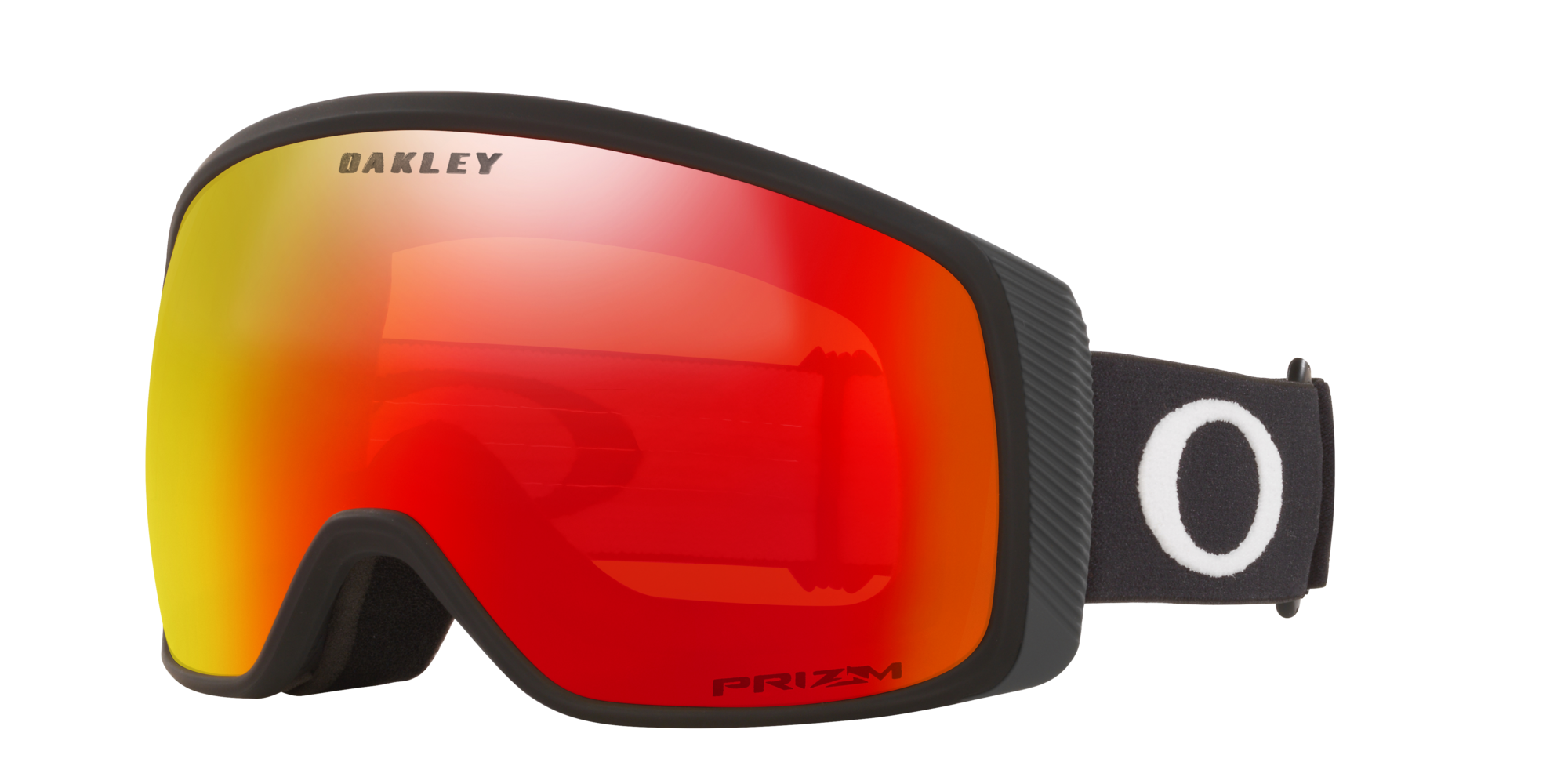 Oakley Uomo Oakley OO7105 FLIGHT TRACKER M 710506 Maschere da sci O_Matter Nero Arancione Maschera Normale Prizm
