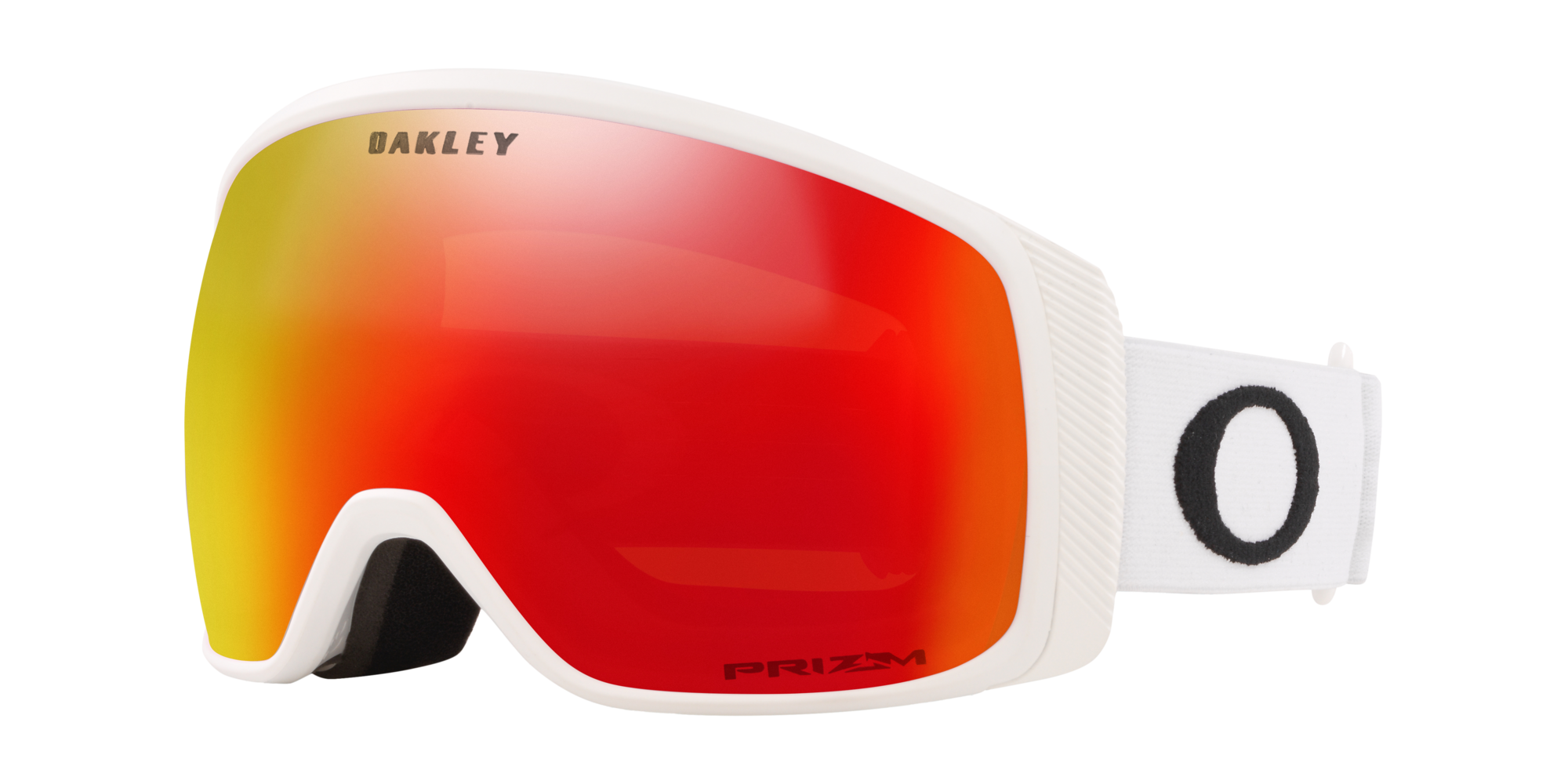 Oakley Uomo Oakley OO7105 FLIGHT TRACKER M 710510 Maschere da sci O_Matter Bianco Arancione Maschera Normale Prizm