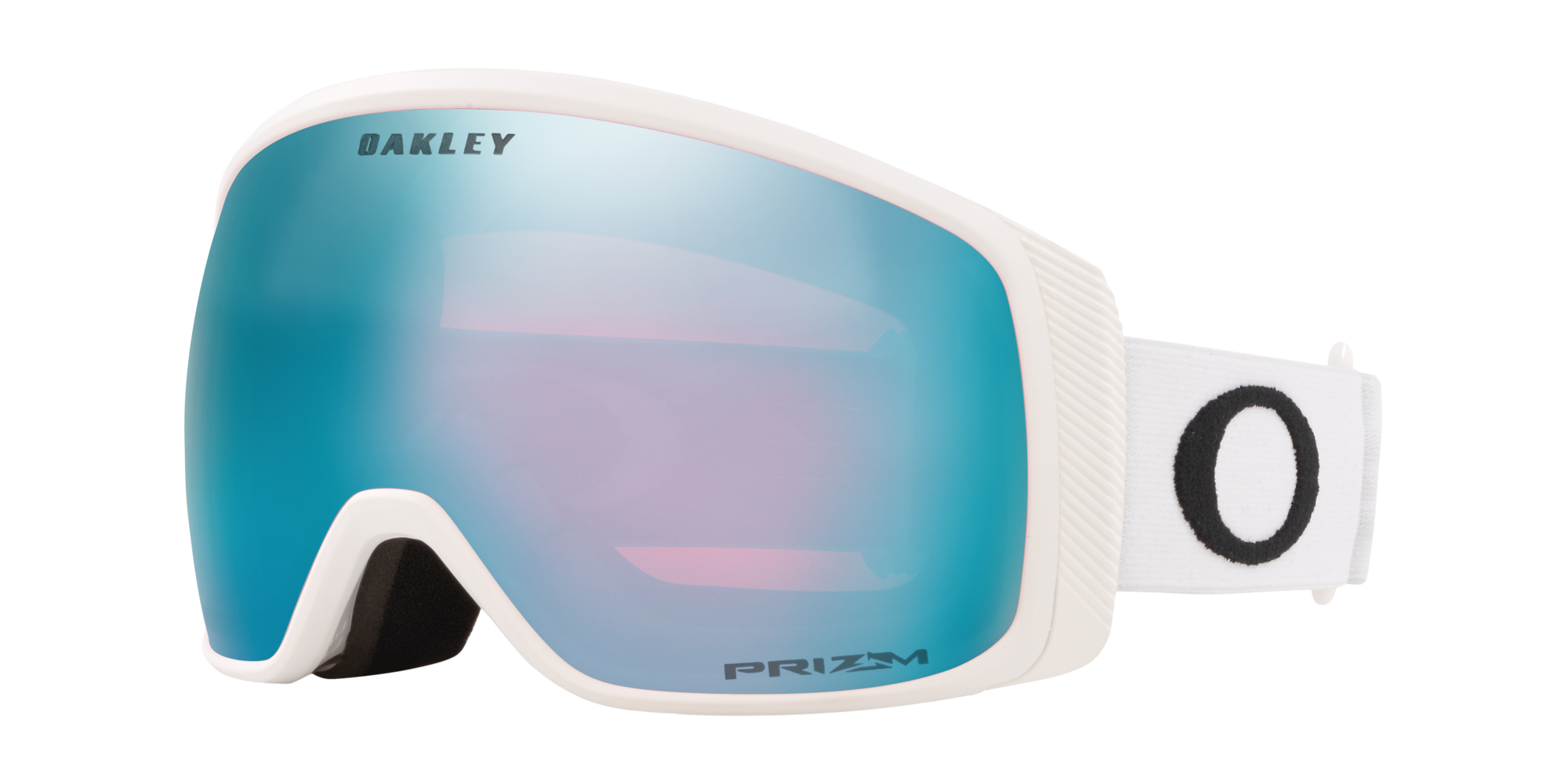 Oakley Uomo Oakley OO7105 FLIGHT TRACKER M 710527 Maschere da sci O_Matter Bianco Blu Maschera Normale Prizm