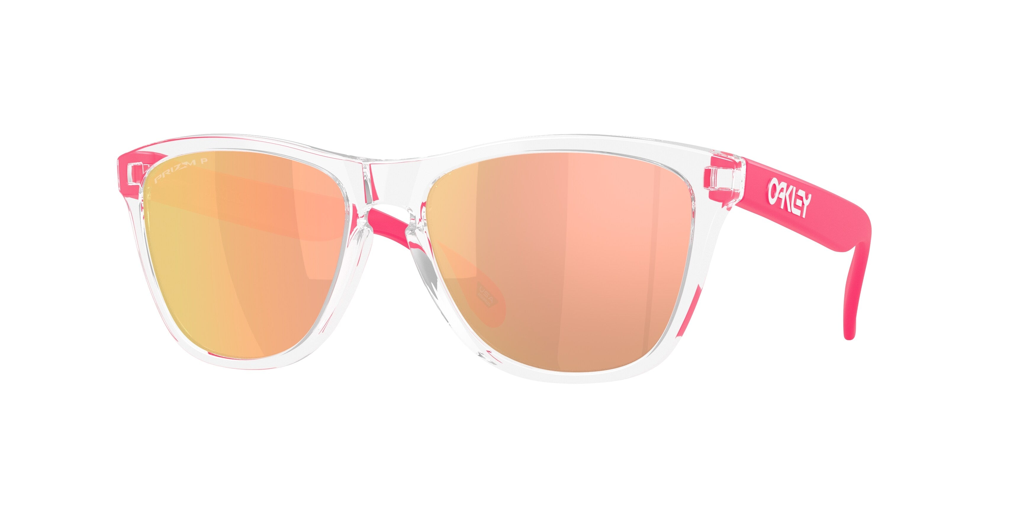 Oakley Uomo Oakley OO9013 FROGSKINS 9013M9 Occhiali da sole O_Matter Trasparente Oro Squadrata Polarizzata