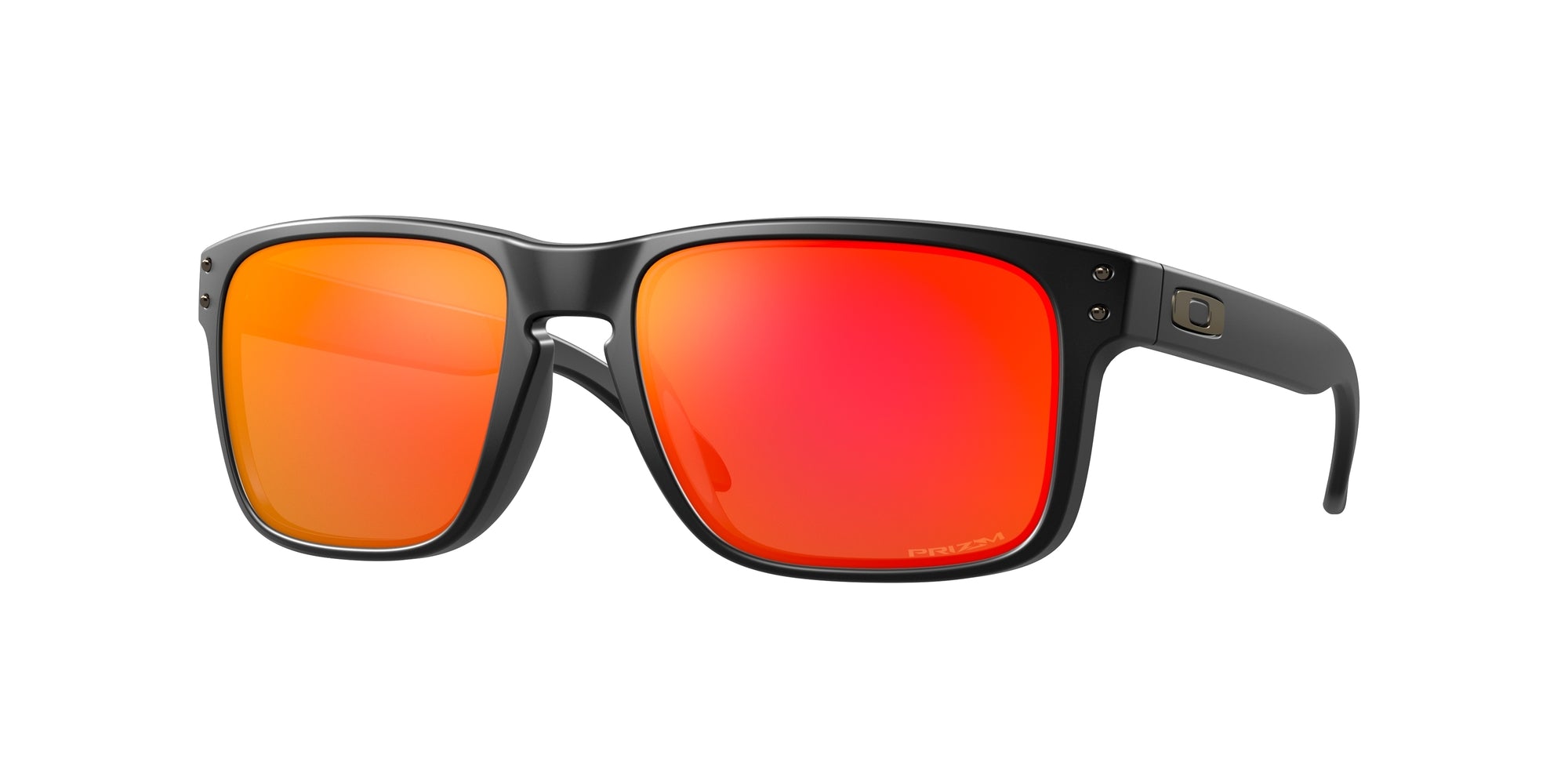 Oakley Uomo Oakley OO9102 HOLBROOK 9102E2 Occhiali da sole O_Matter Nero Rosso Squadrata Normale Prizm