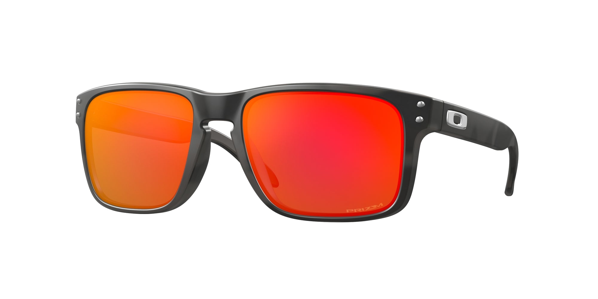 Oakley Uomo Oakley OO9102 HOLBROOK 9102E9 Occhiali da sole O_Matter Nero Rosso Squadrata Normale Prizm