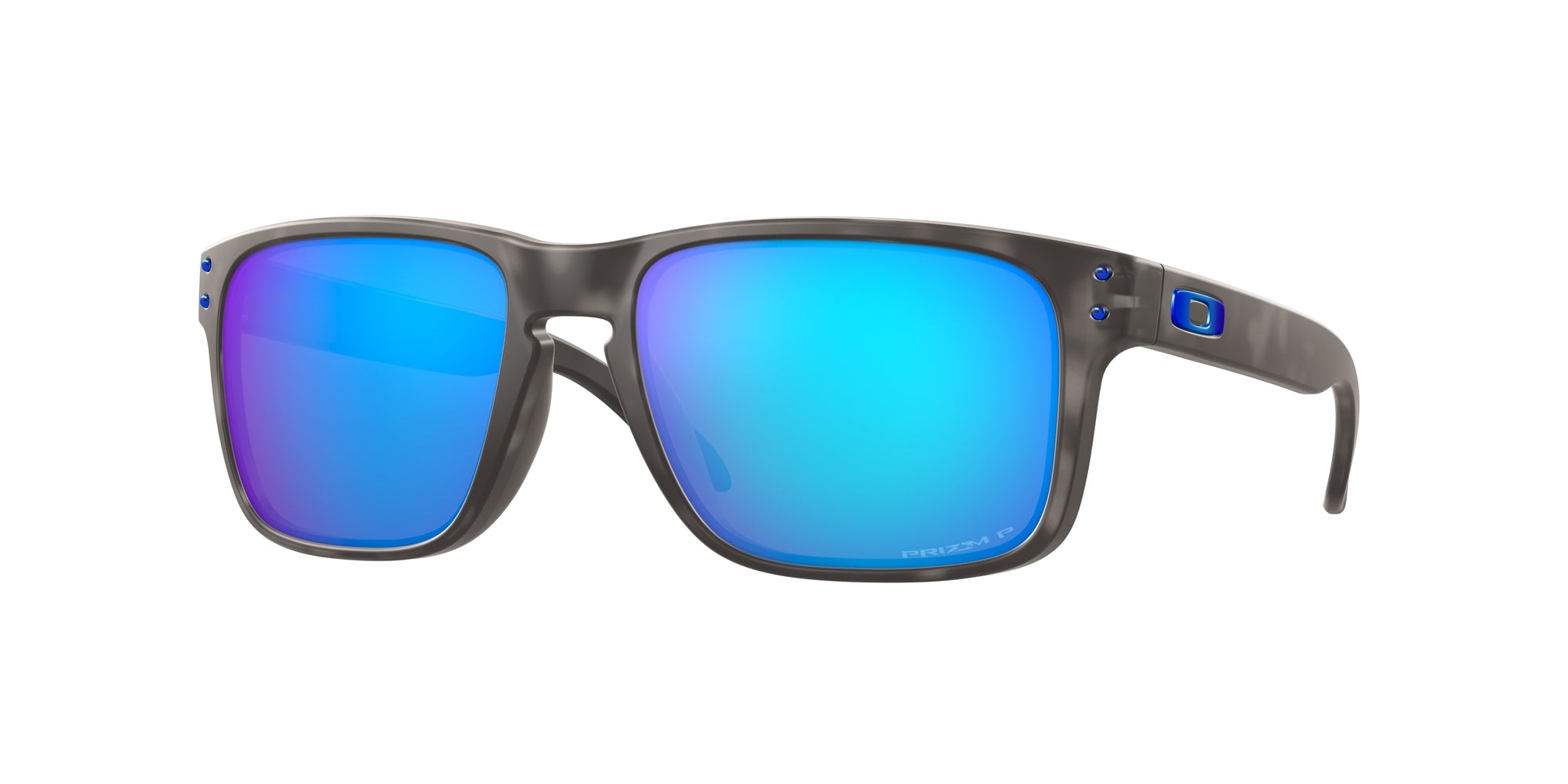Oakley Uomo Oakley OO9102 HOLBROOK 9102G7 Occhiali da sole O_Matter Nero Blu Squadrata Polarizzata Prizm