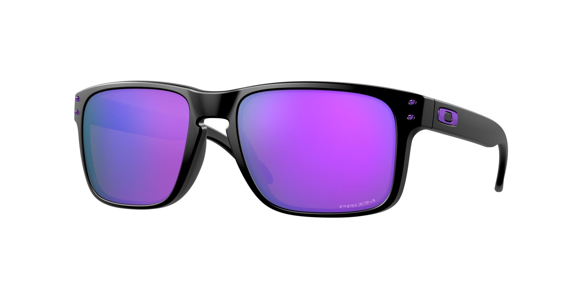 Oakley Uomo Oakley OO9102 HOLBROOK 9102K6 Occhiali da sole O_Matter Nero Viola Squadrata Normale Prizm