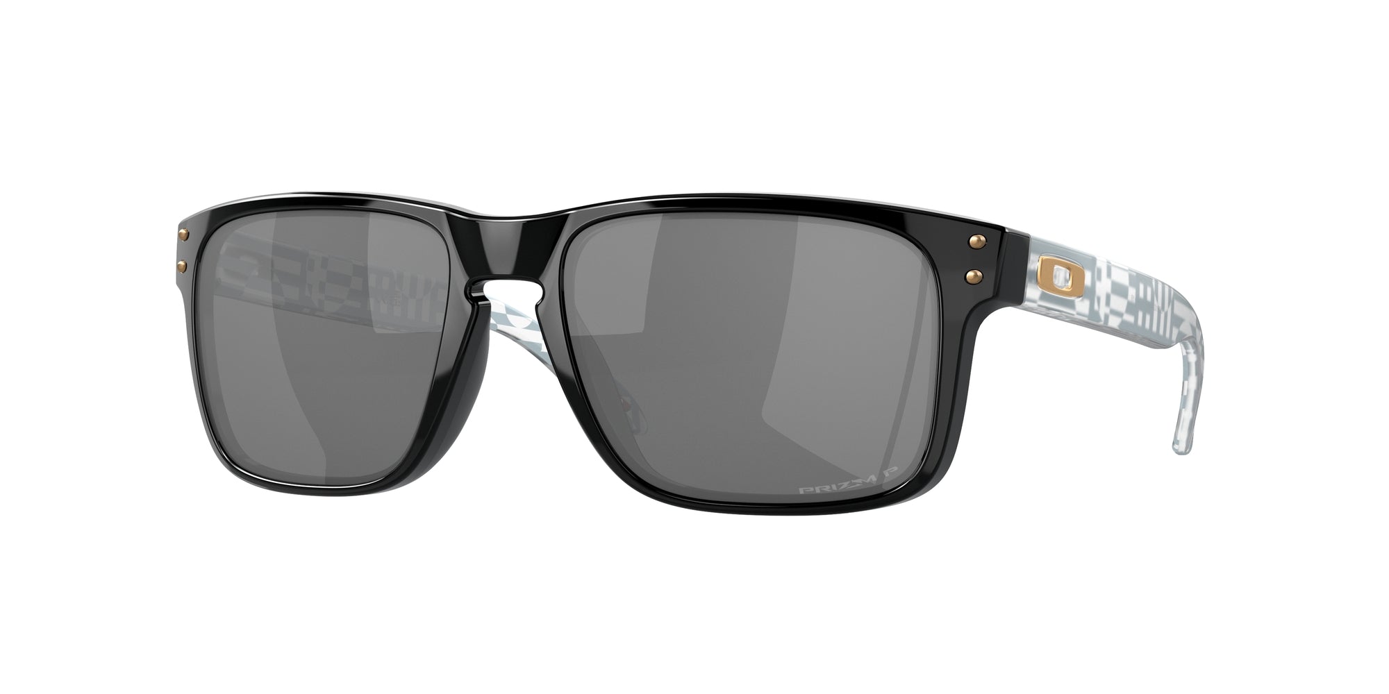 Oakley Uomo Oakley OO9102 HOLBROOK 9102Y7 Occhiali da sole O_Matter Nero Grigio Squadrata Polarizzata Prizm