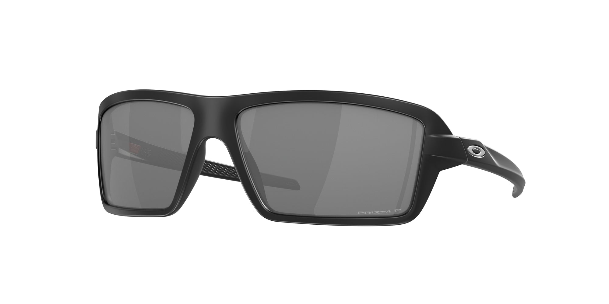 Oakley Uomo Oakley OO9129 CABLES 912902 Occhiali da sole O_Matter Nero Grigio Squadrata Polarizzata Prizm