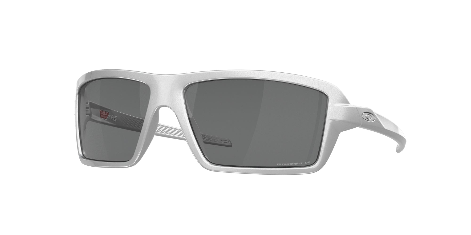 Oakley Uomo Oakley OO9129 CABLES 912912 Occhiali da sole Plastica Argento Nero Squadrata Polarizzata Prizm Oakley Uomo Oakley OO9129 CABLES 912912 Occhiali da sole Plastica Argento Nero Squadrata Polarizzata Prizm