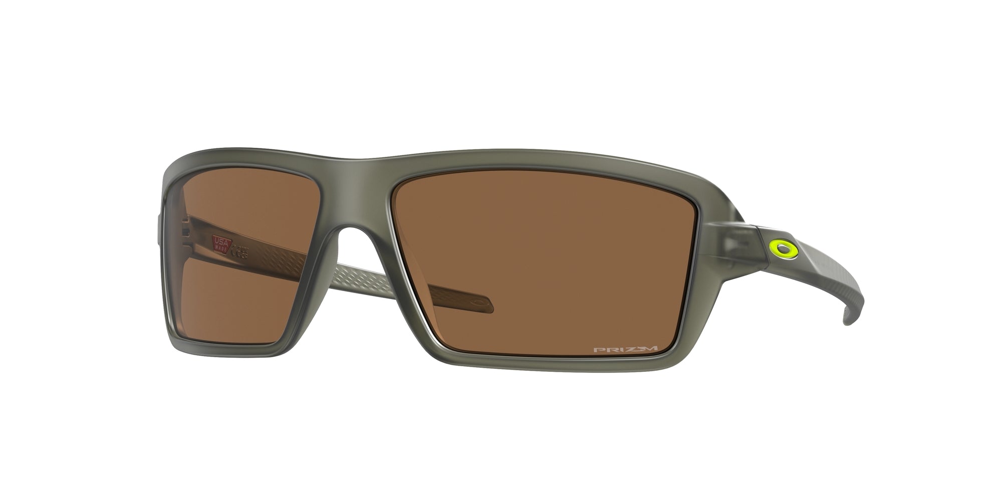 Oakley Uomo Oakley OO9129 CABLES 912919 Occhiali da sole O_Matter Verde Rame Squadrata Normale Prizm