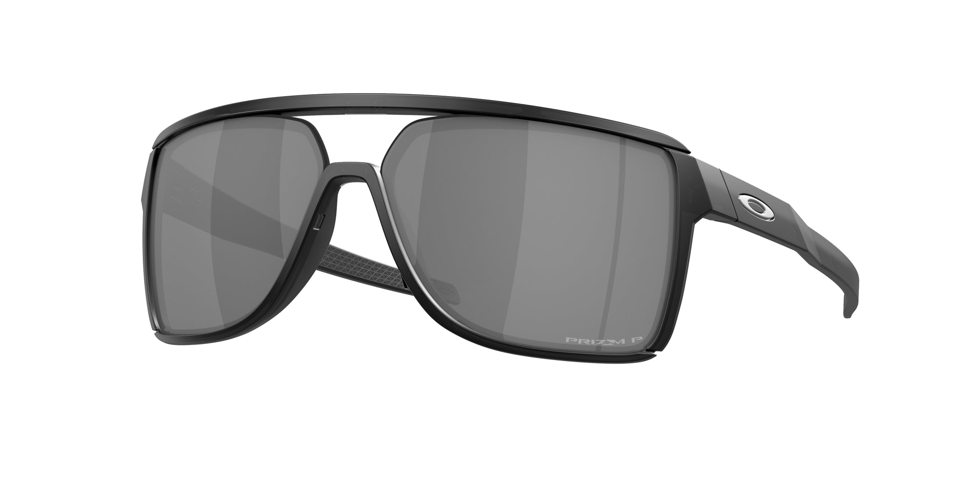 Oakley Uomo Oakley OO9147 CASTEL 914702 Occhiali da sole O_Matter Nero Grigio Squadrata Polarizzata Prizm