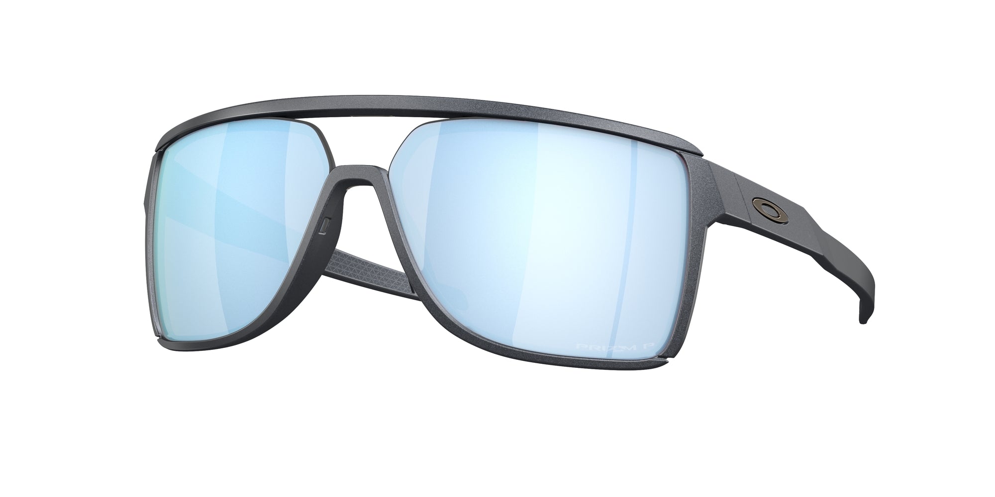 Oakley Uomo Oakley OO9147 CASTEL 914712 Occhiali da sole O_Matter Grigio Blu Squadrata Polarizzata Prizm