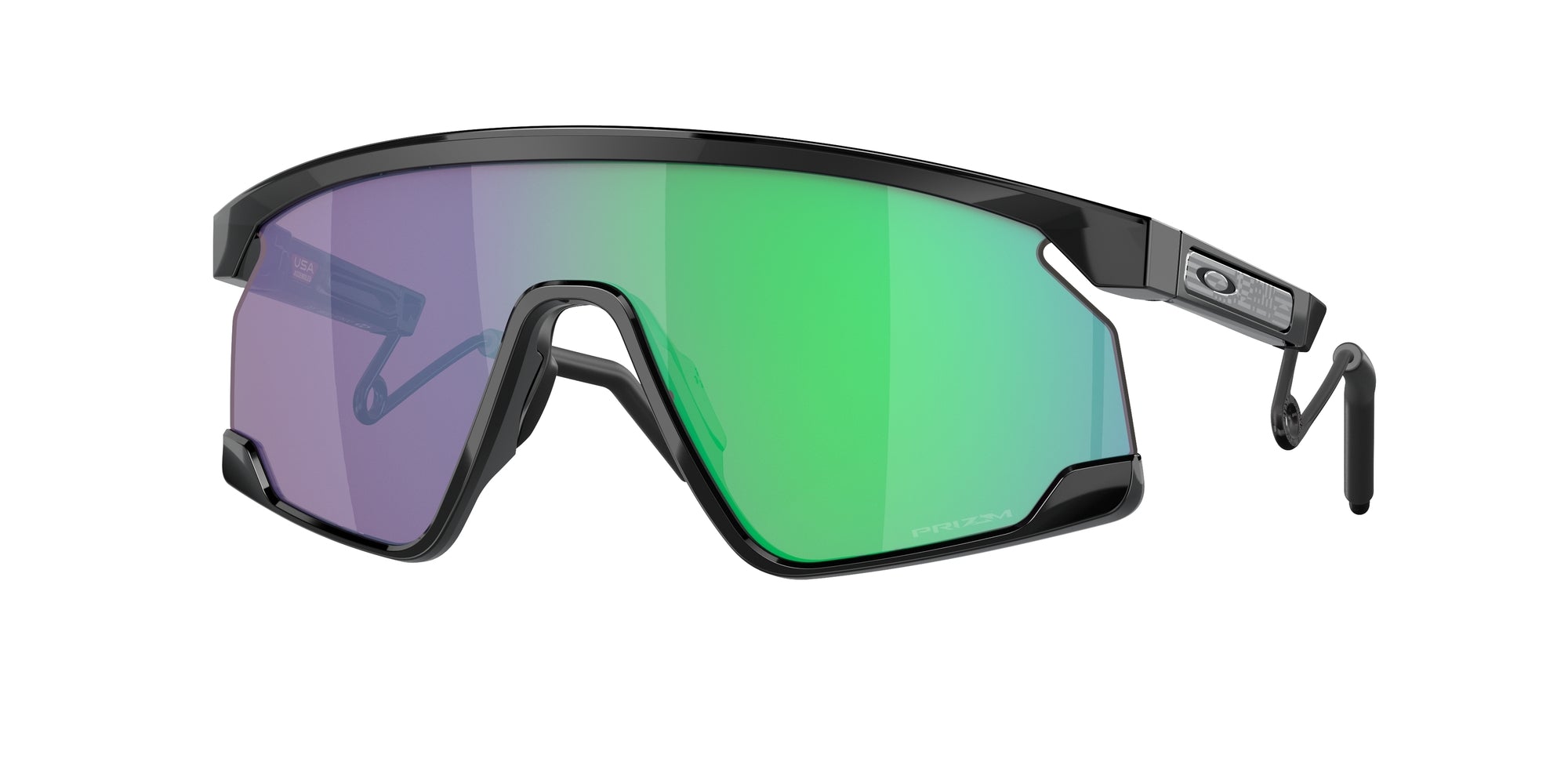 Oakley Uomo Oakley OO9237 BXTR METAL 923707 Occhiali da sole O_Matter Nero Verde Maschera Normale Prizm