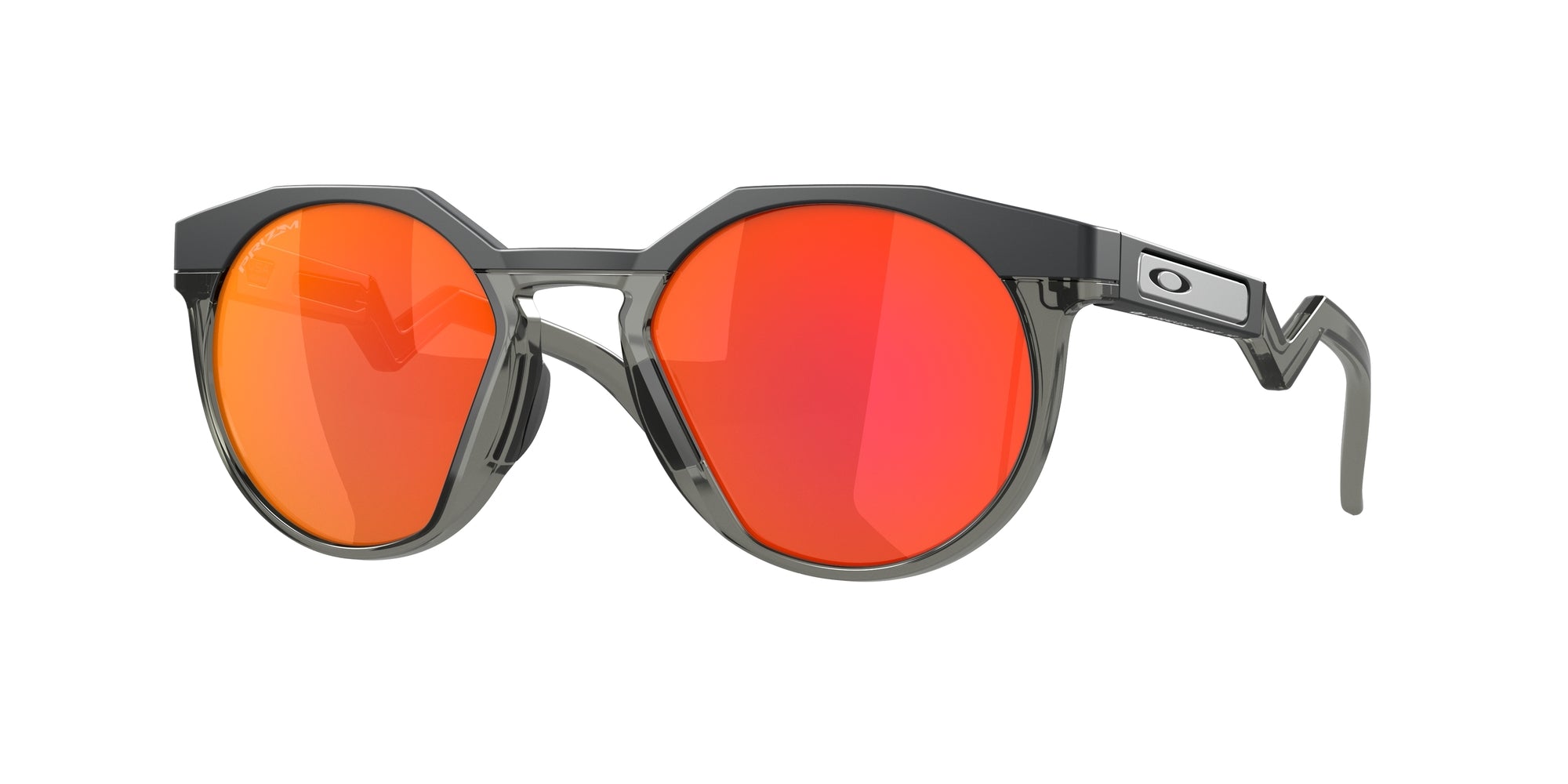Oakley Uomo Oakley OO9242 HSTN 924202 Occhiali da sole O_Matter Grigio Rosso Rotonda Normale Prizm