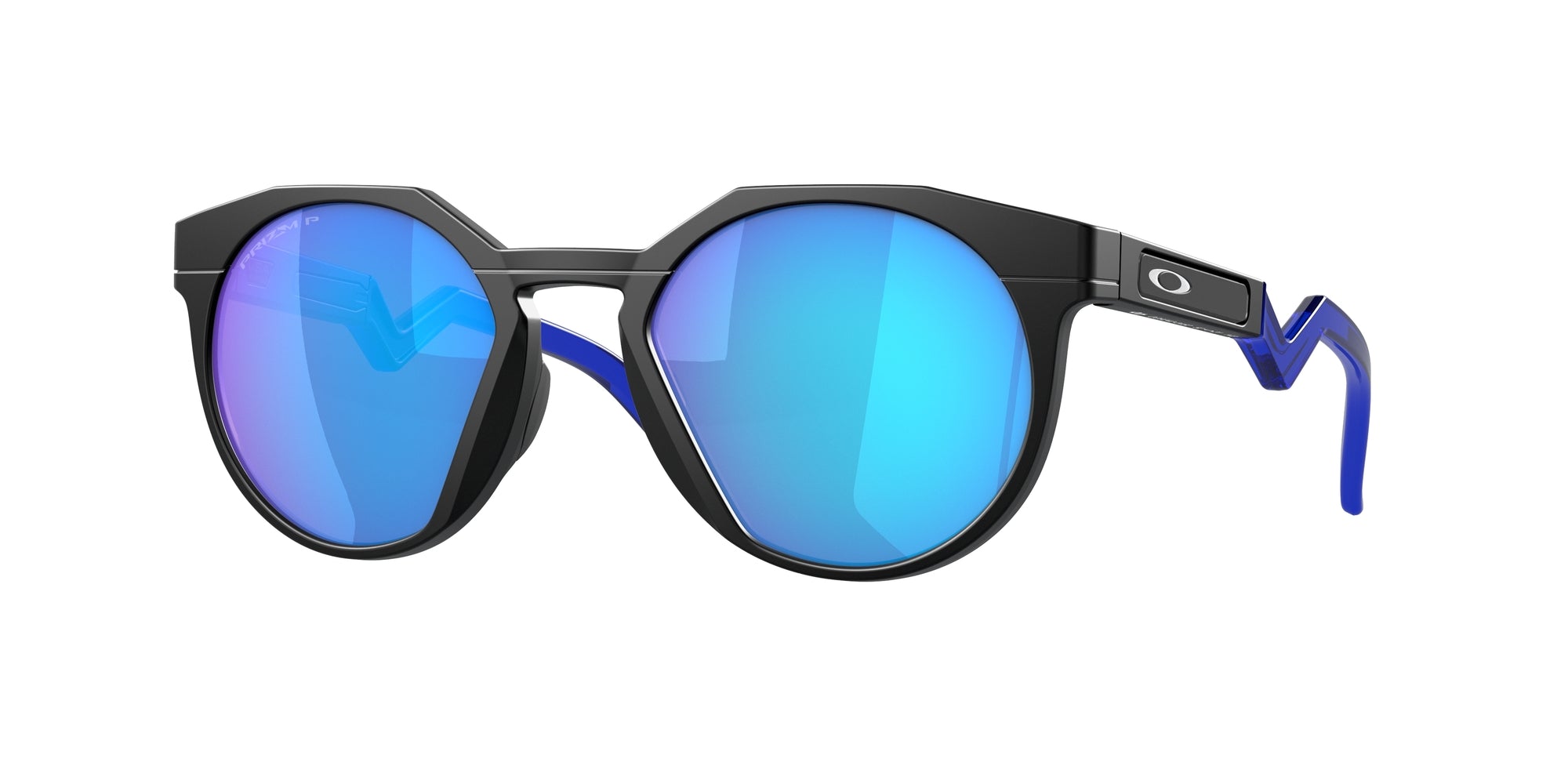 Oakley Uomo Oakley OO9242 HSTN 924204 Occhiali da sole O_Matter Nero Blu Rotonda Polarizzata Prizm