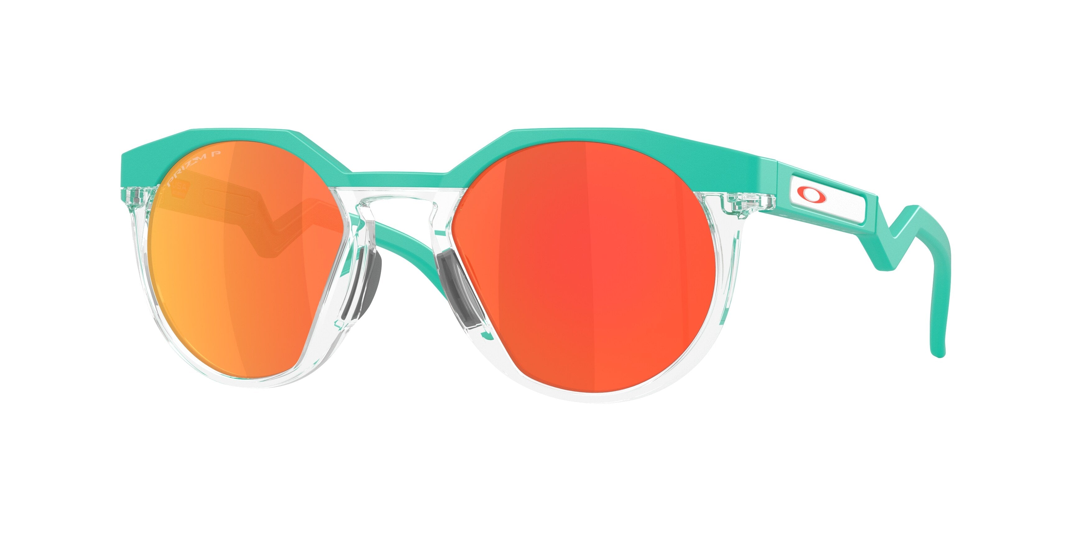 Oakley Uomo Oakley OO9242 HSTN 924223 Occhiali da sole O_Matter Blu Rosso Rotonda Polarizzata
