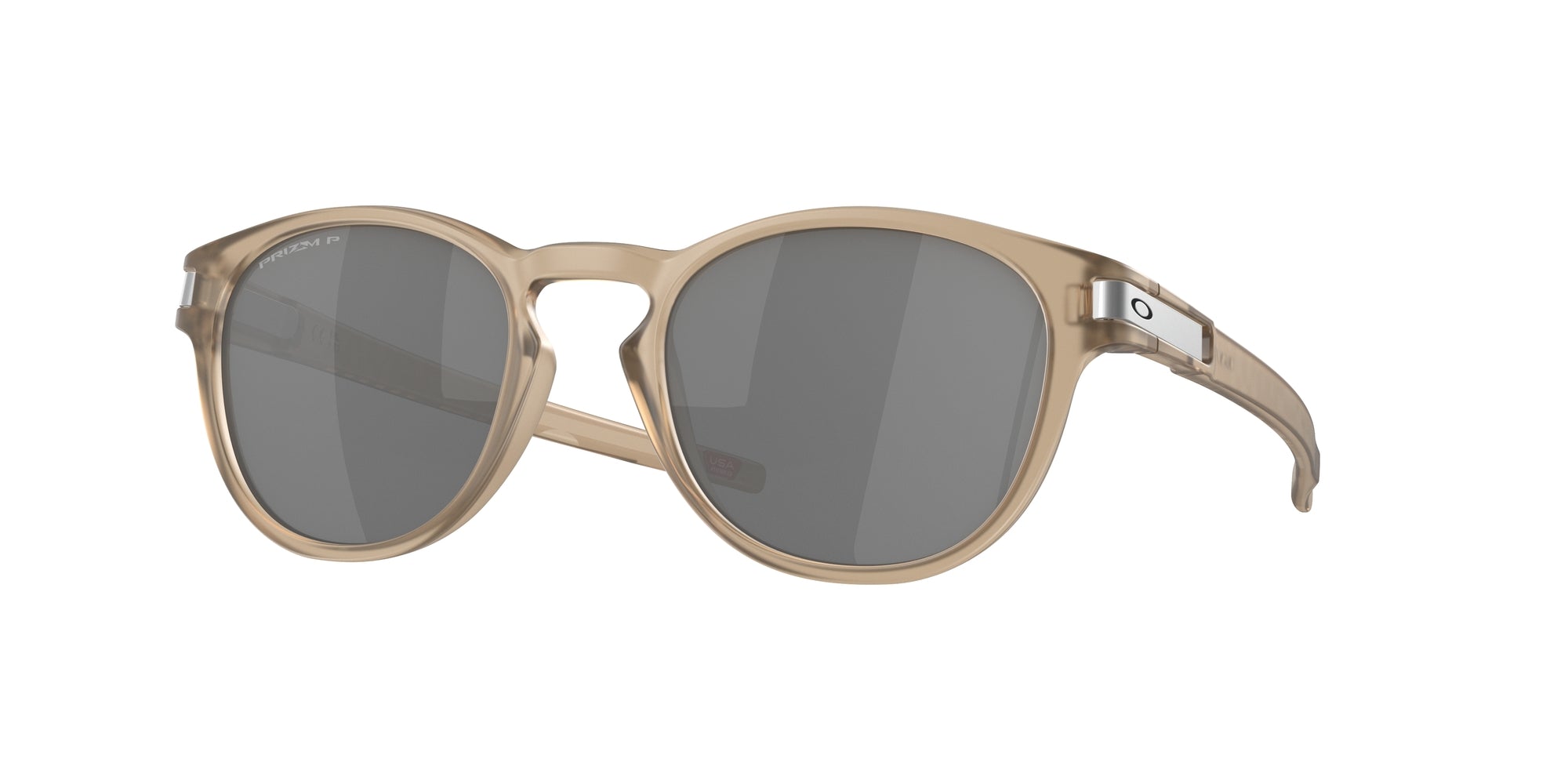 Oakley Uomo Oakley OO9265 LATCH 926568 Occhiali da sole O_Matter Beige Grigio Rotonda Polarizzata Prizm