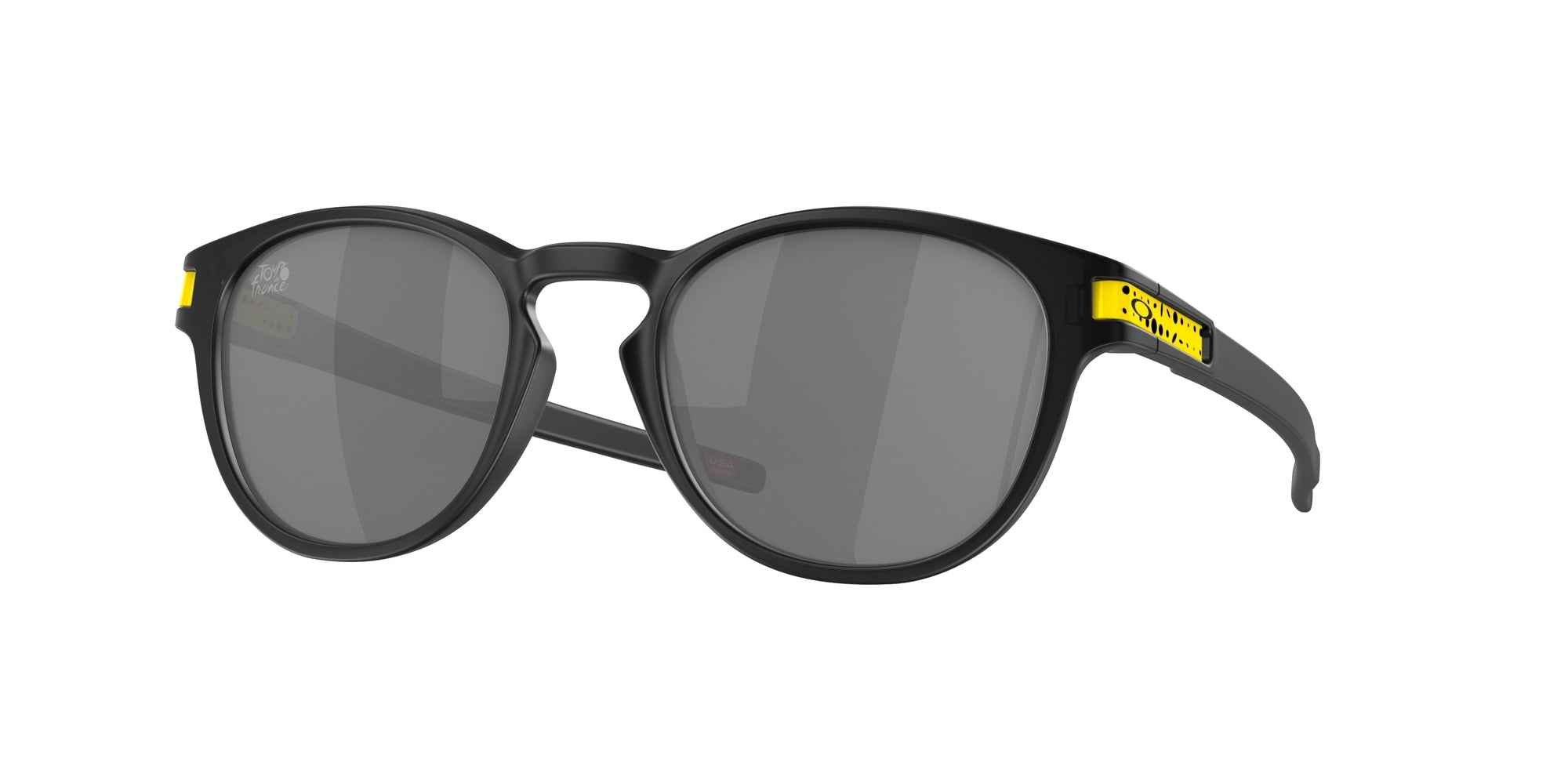 Oakley Uomo Oakley OO9265 LATCH 926569 Occhiali da sole O_Matter Nero Grigio Rotonda Normale Prizm