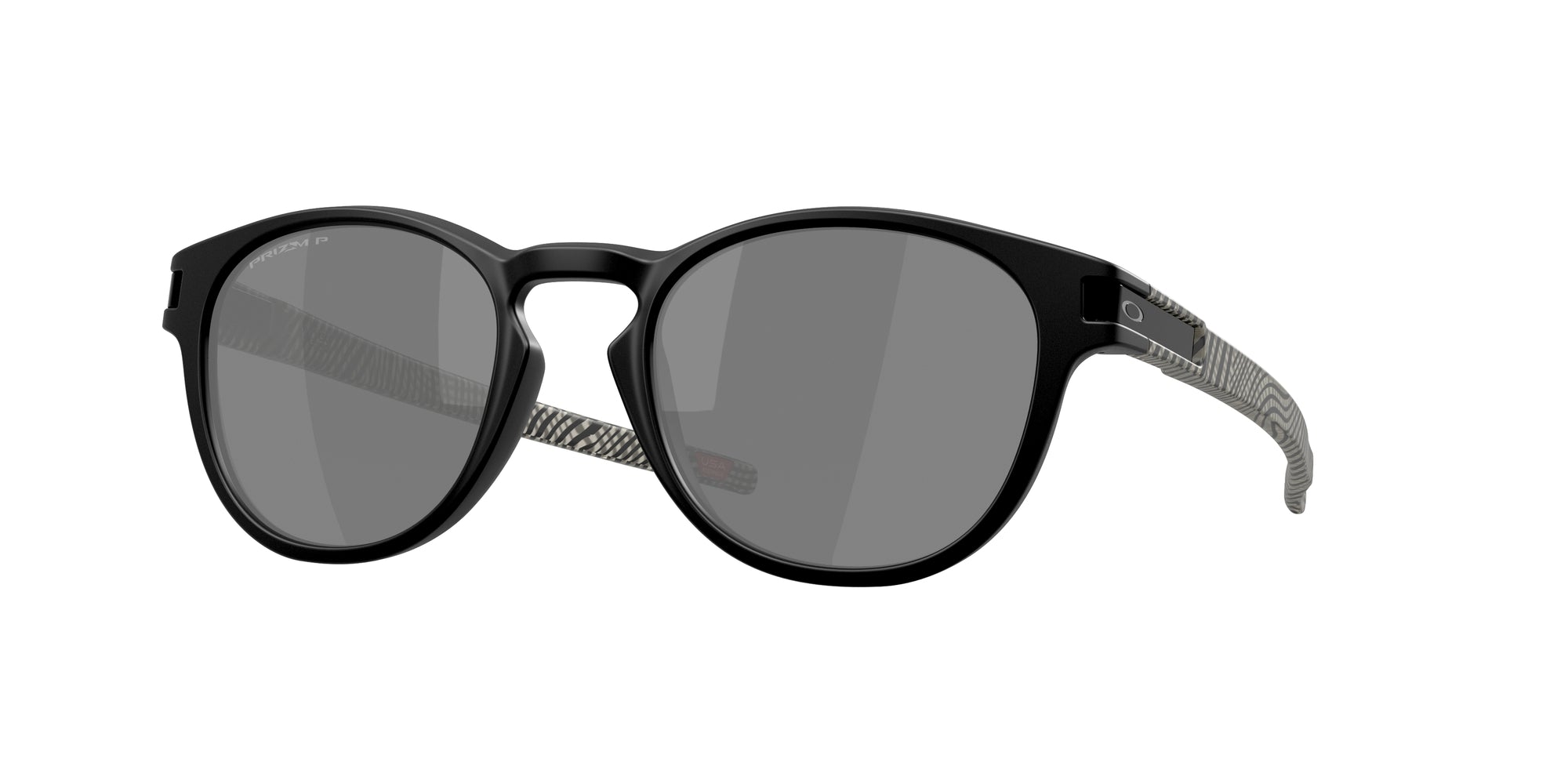 Oakley Uomo Oakley OO9265 LATCH 926574 Occhiali da sole O_Matter Nero Grigio Rotonda Polarizzata