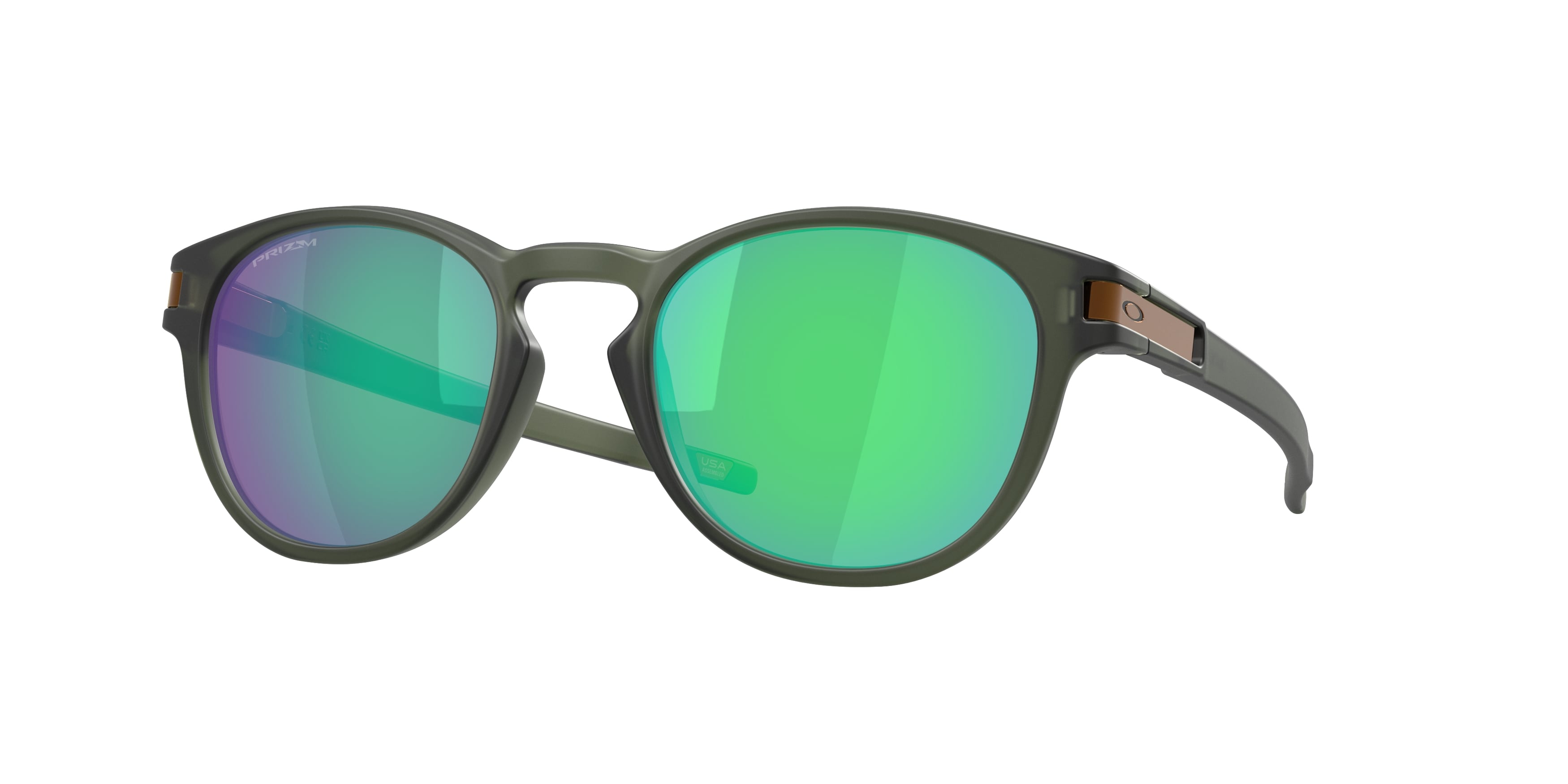 Oakley Uomo Oakley OO9265 LATCH 926578 Occhiali da sole O_Matter Verde Verde Rotonda Normale