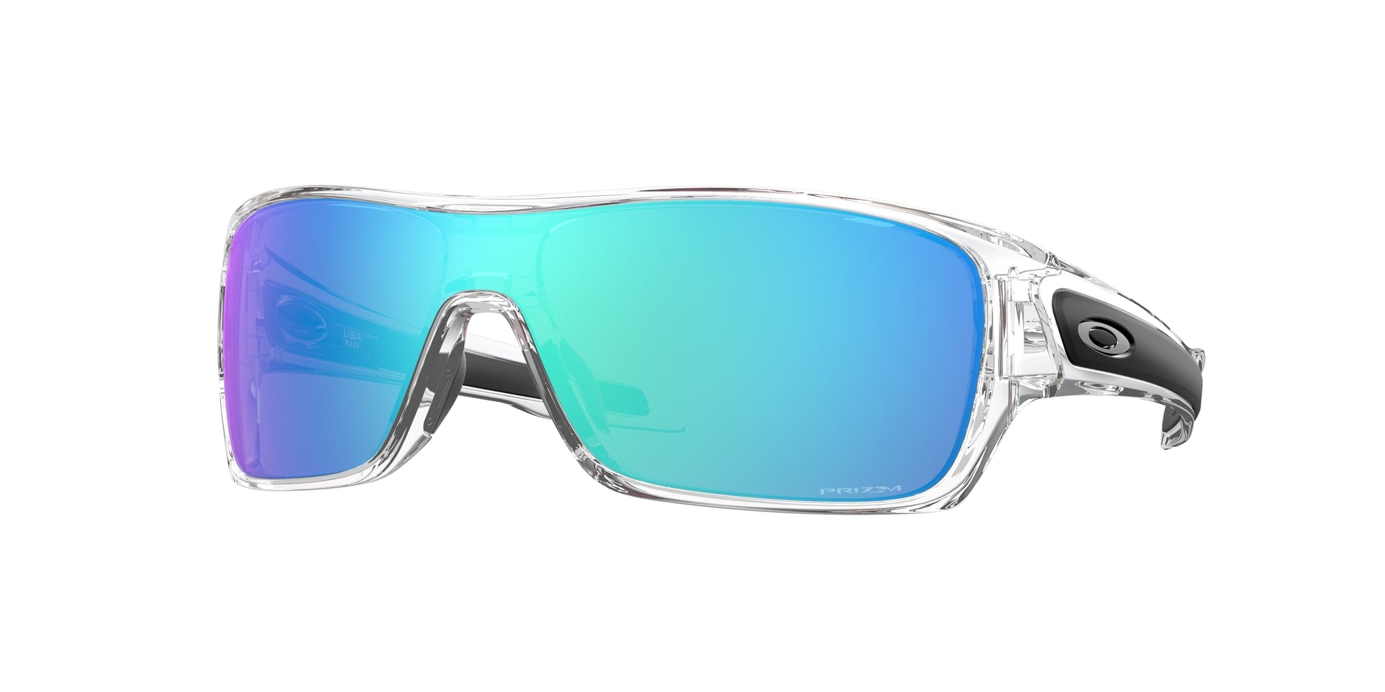Oakley Uomo Oakley OO9307 TURBINE ROTOR 930729 Occhiali da sole O_Matter Trasparente Blu Maschera Normale Prizm