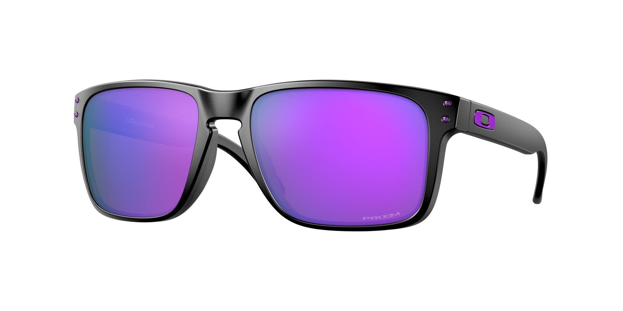 Oakley Uomo Oakley OO9417 HOLBROOK XL 941720 Occhiali da sole O_Matter Nero Viola Squadrata Normale Prizm