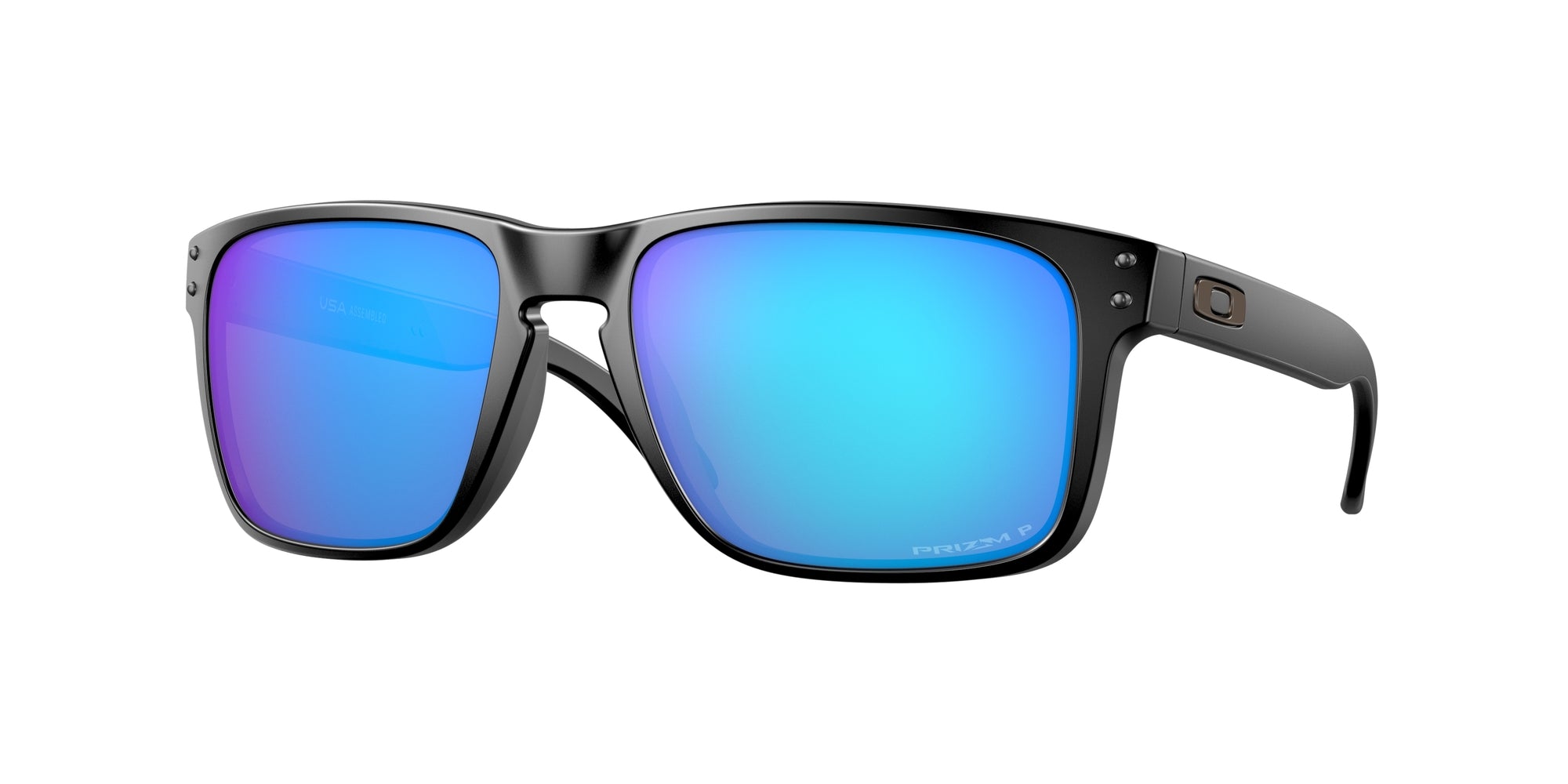 Oakley Uomo Oakley OO9417 HOLBROOK XL 941721 Occhiali da sole O_Matter Nero Blu Squadrata Polarizzata Prizm