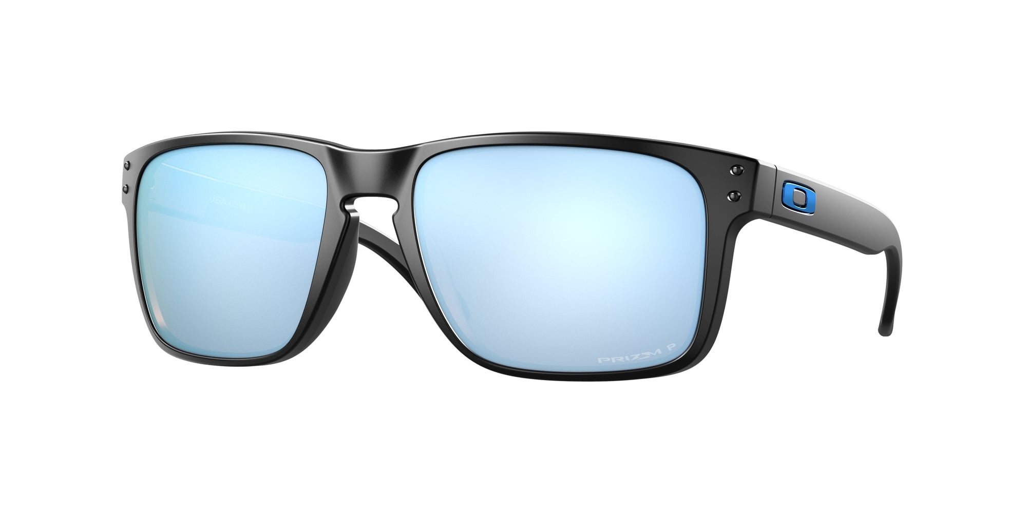 Oakley Uomo Oakley OO9417 HOLBROOK XL 941725 Occhiali da sole Iniettato Nero Blu Squadrata Polarizzata Prizm