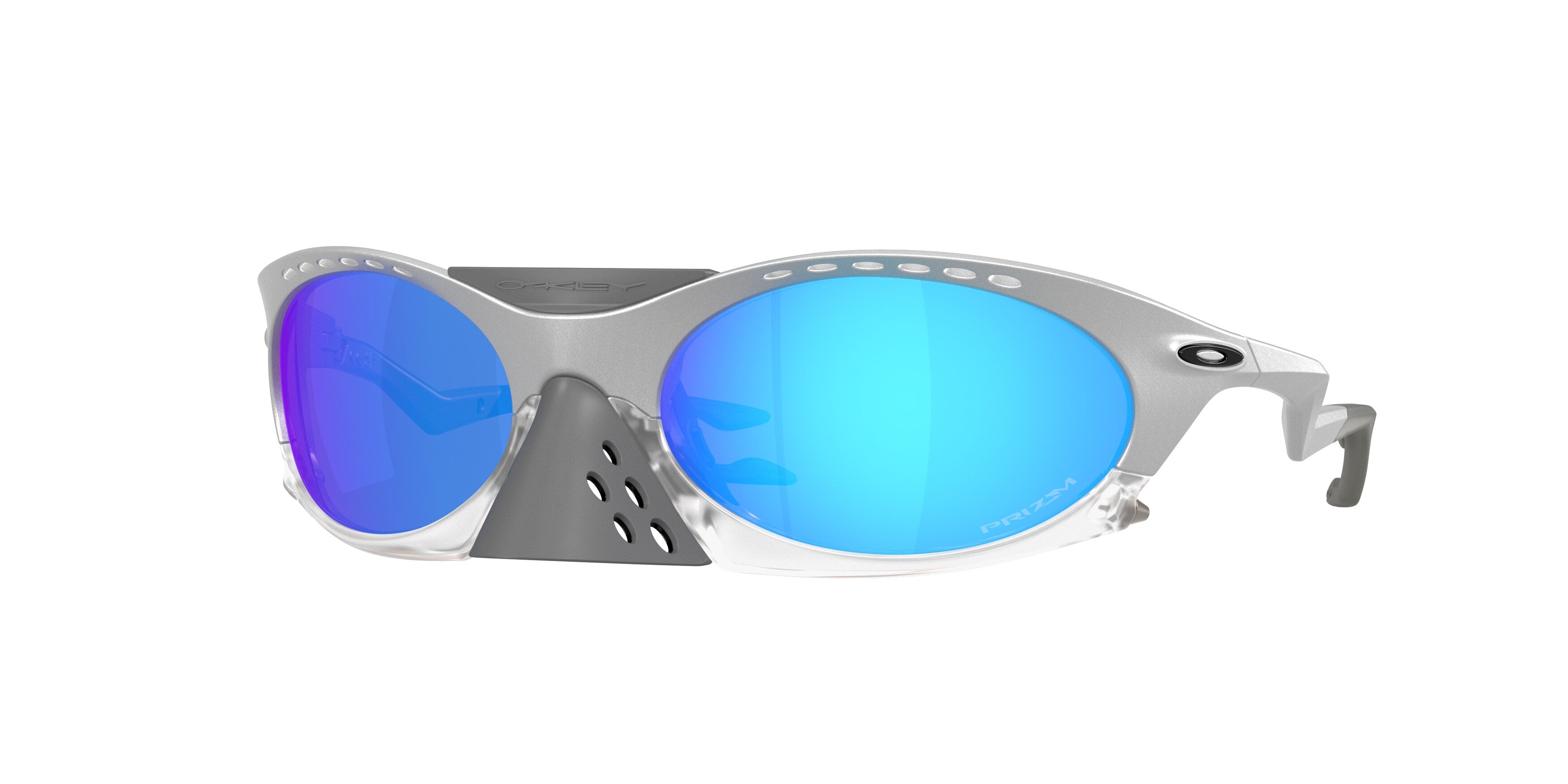 Oakley Uomo Oakley OO9437 PLANTARIS 943713 Occhiali da sole O_Matter Grigio Blu Rotonda Normale