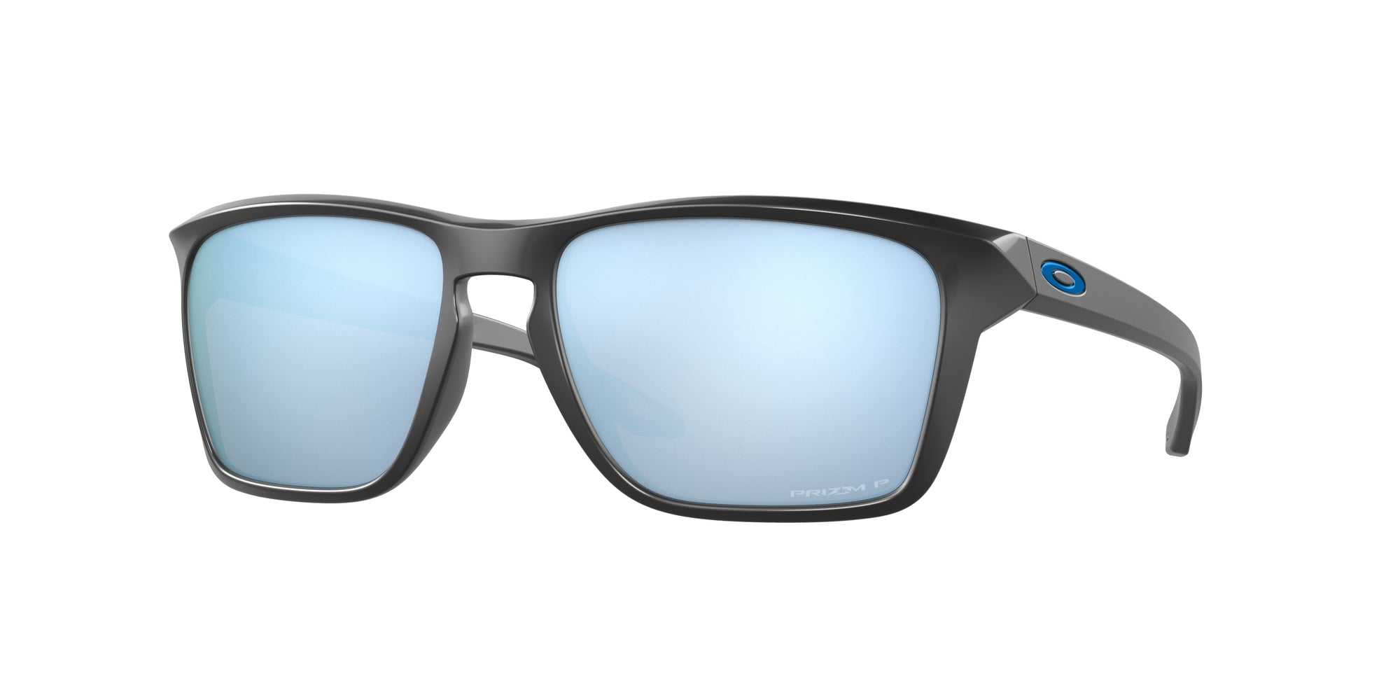 Oakley Uomo Oakley OO9448 SYLAS 944817 Occhiali da sole O_Matter Nero Blu Squadrata Polarizzata Prizm