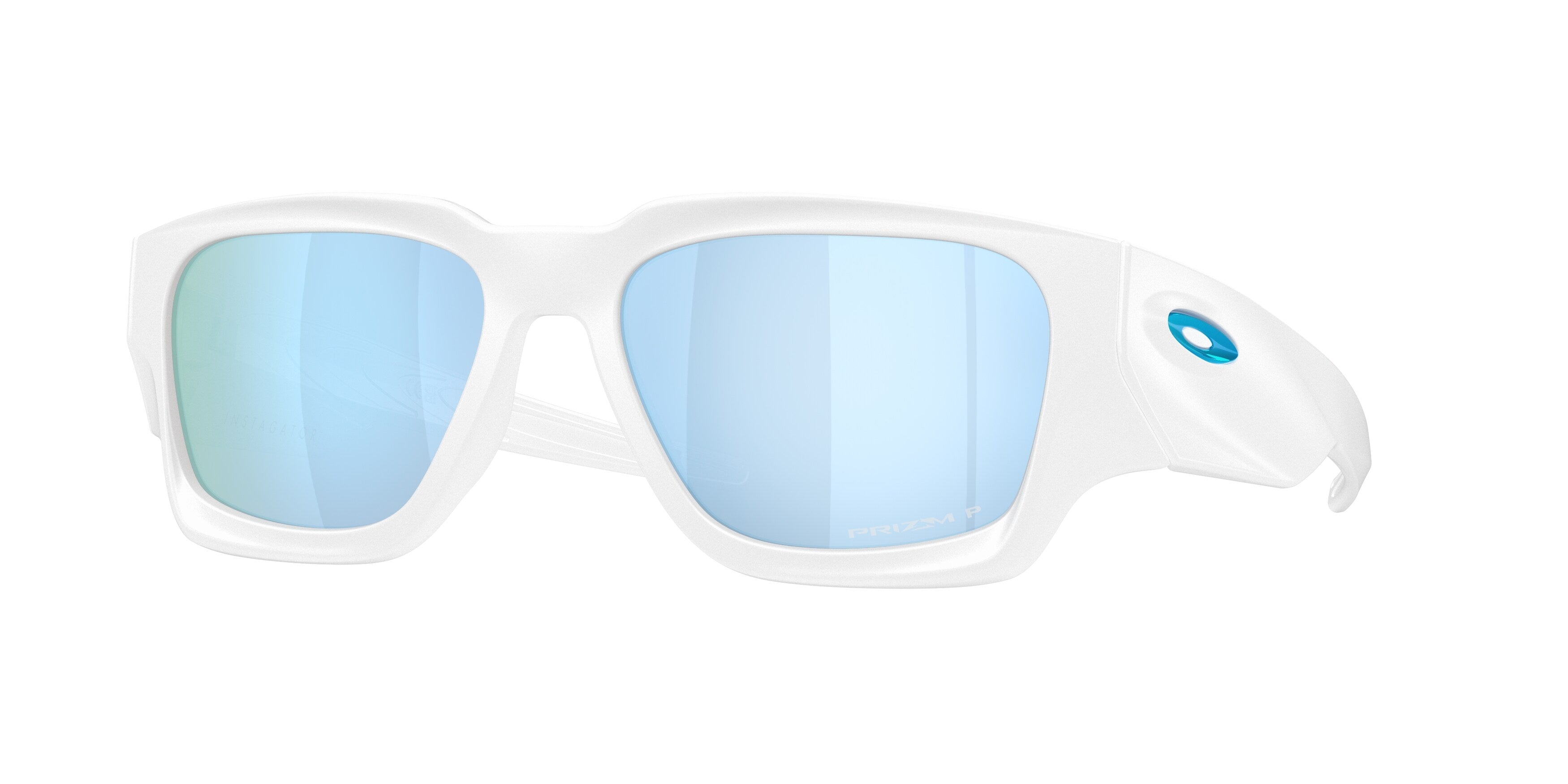 Oakley Uomo Oakley OO9514 INSTAGATOR 951404 Occhiali da sole O_Matter Bianco Blu Squadrata Polarizzata