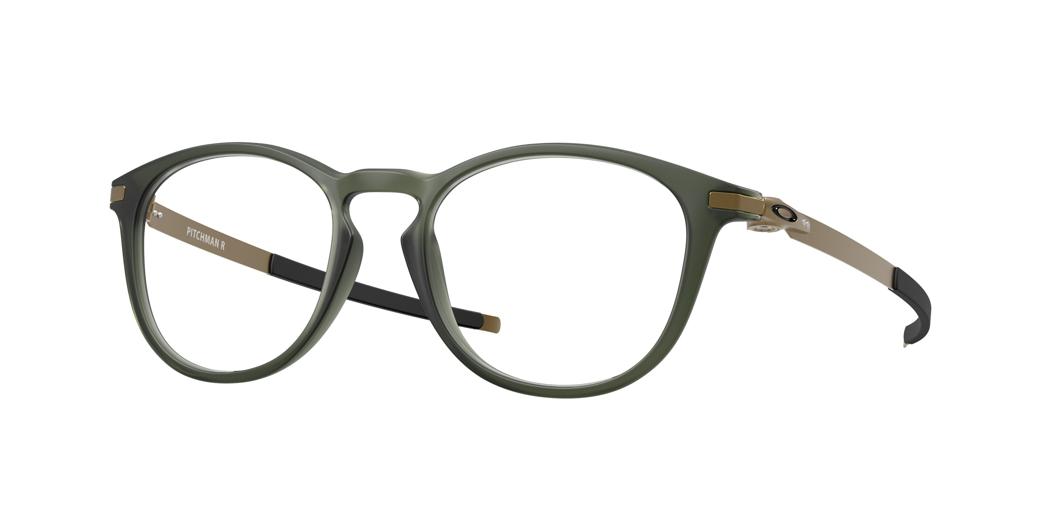 Oakley Uomo Oakley OX8105 PITCHMAN R 810528 Montature da vista O_Matter Verde Trasparente Rotonda Normale