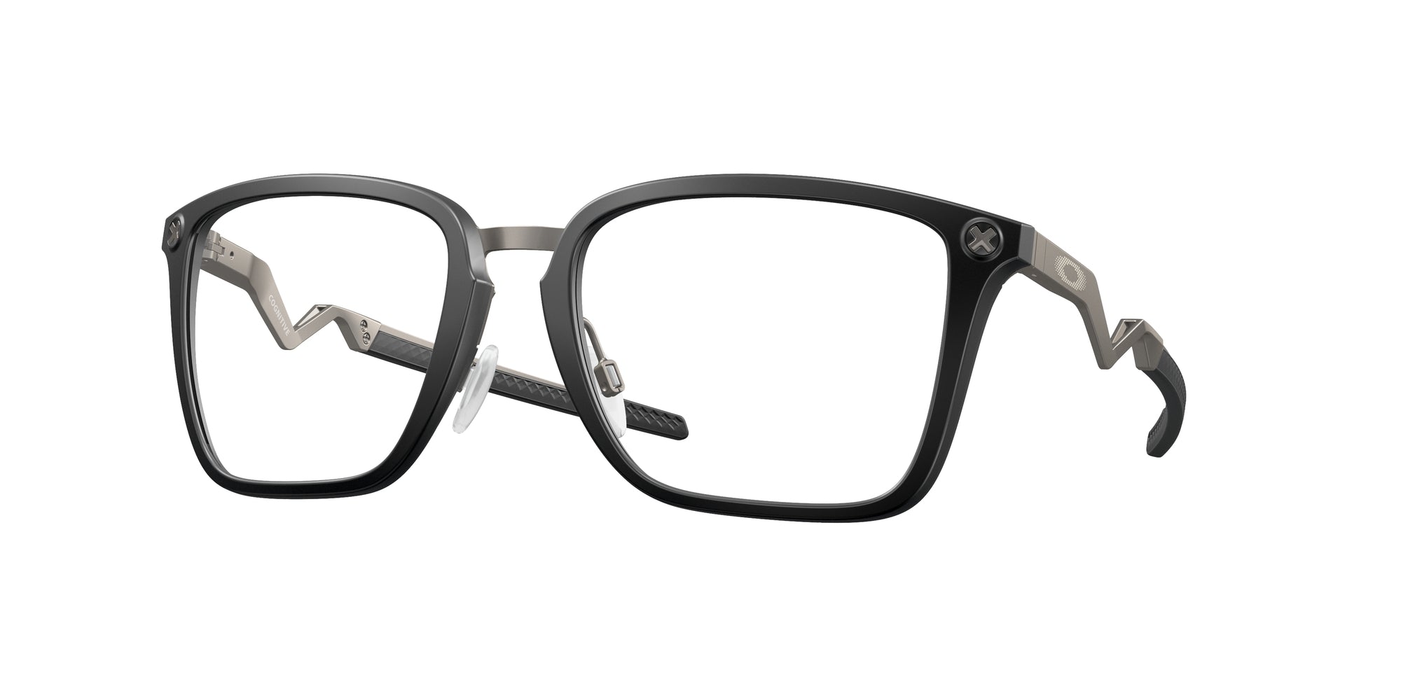 Oakley Uomo Oakley OX8162 COGNITIVE 816201 Montature da vista Titanio Nero Squadrata Normale