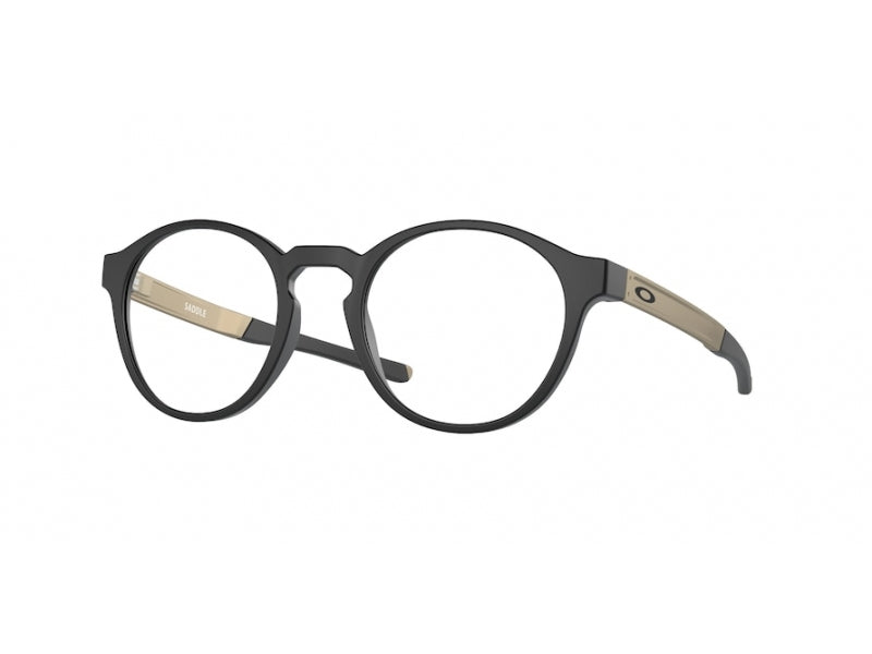 Oakley Uomo Oakley OX8165 SADDLE 816504 Montature da vista O_Matter Nero Rotonda Normale