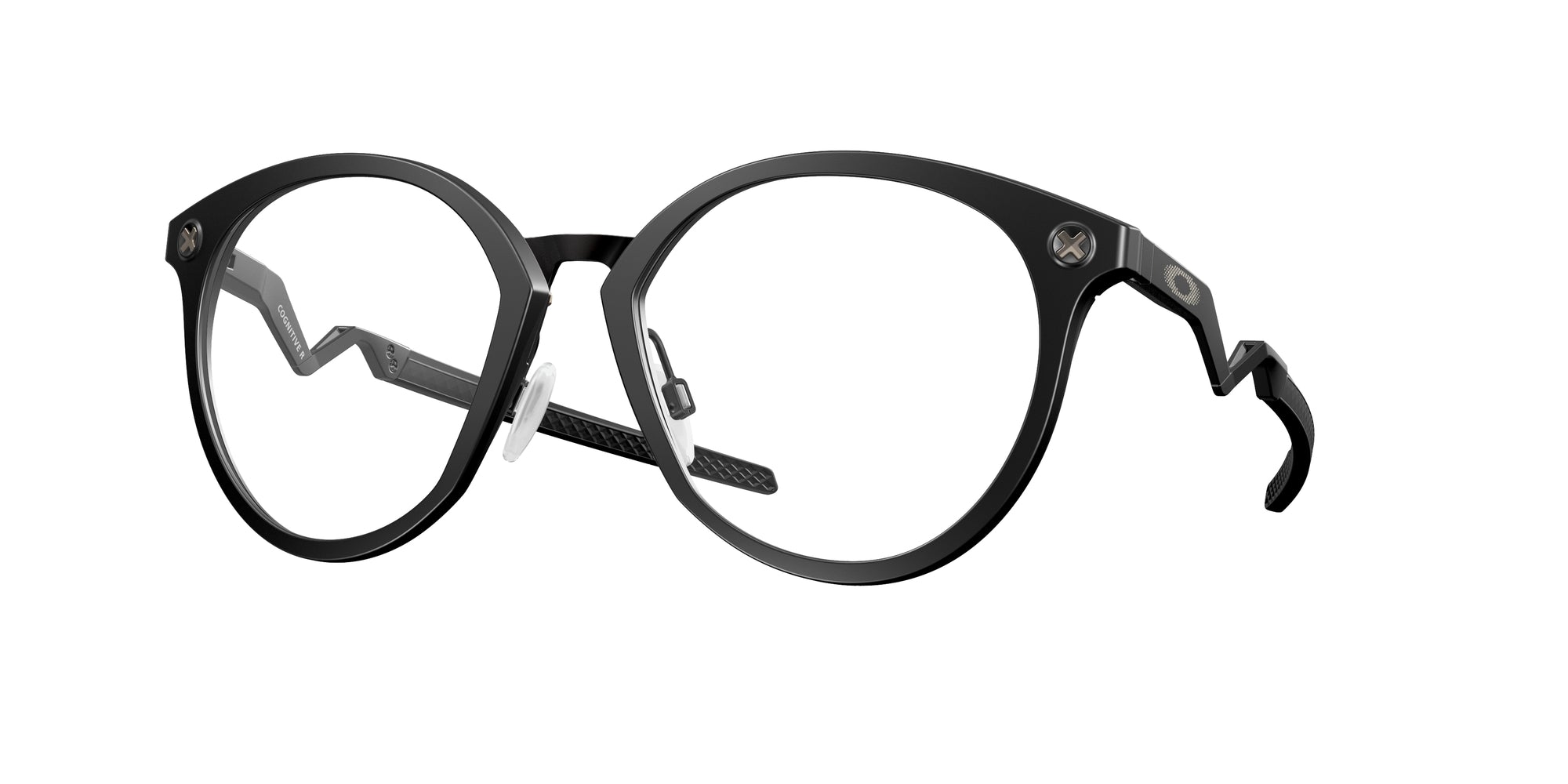 Oakley Uomo Oakley OX8181 COGNITIVE R 818101 Montature da vista Titanio Nero Rotonda Normale